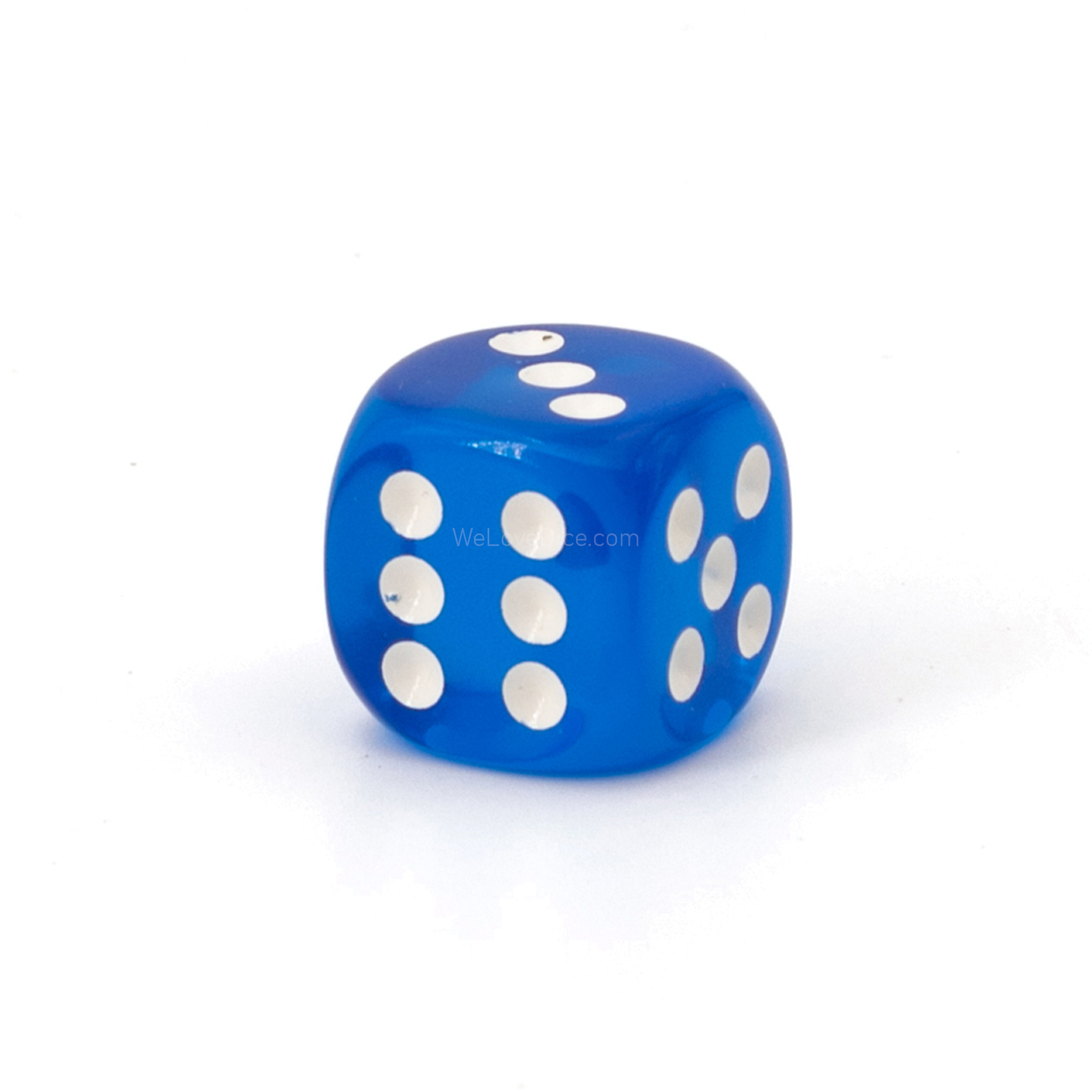 12mm Würfel in blau / weiß Transparent