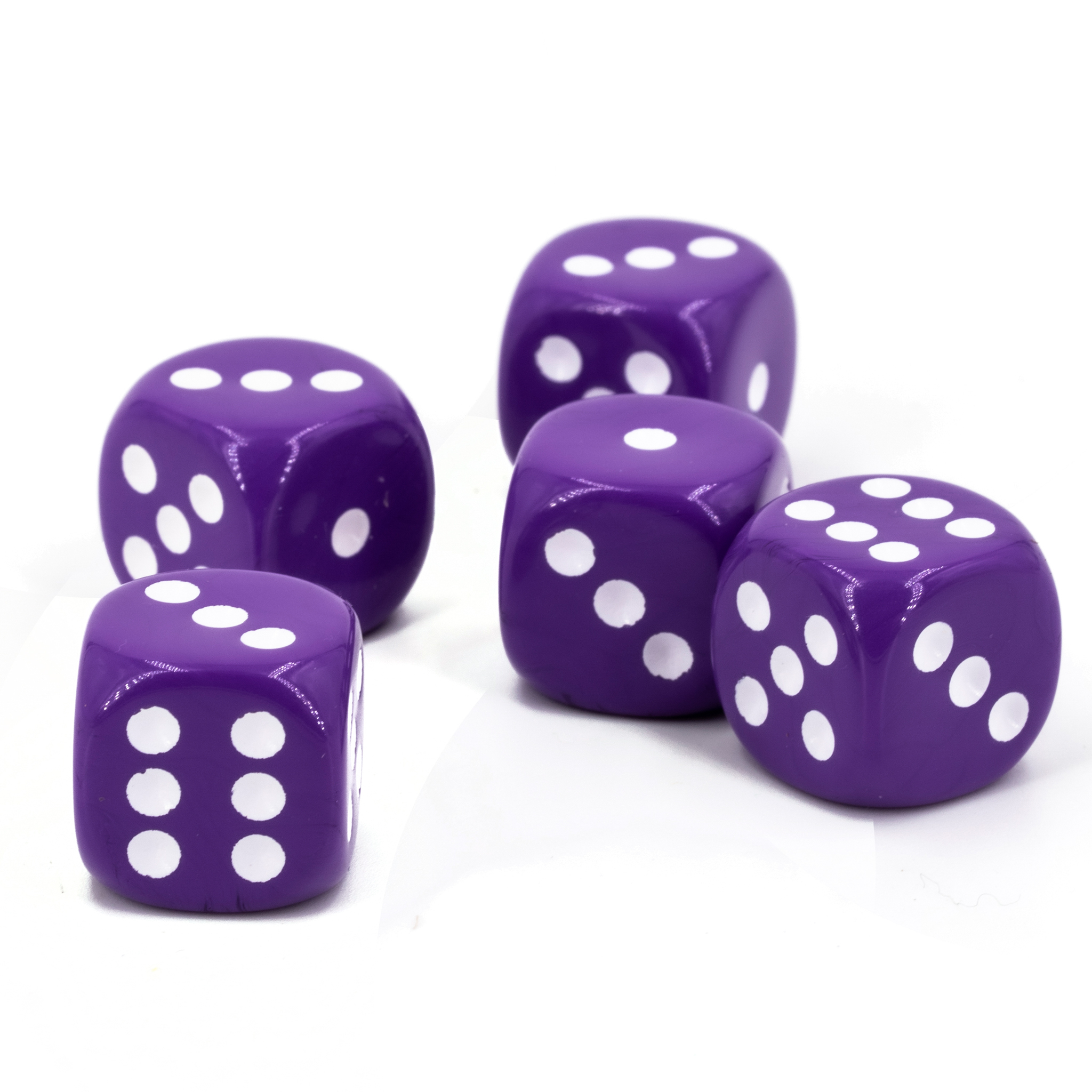35mm Würfel in lila / weiß Satt