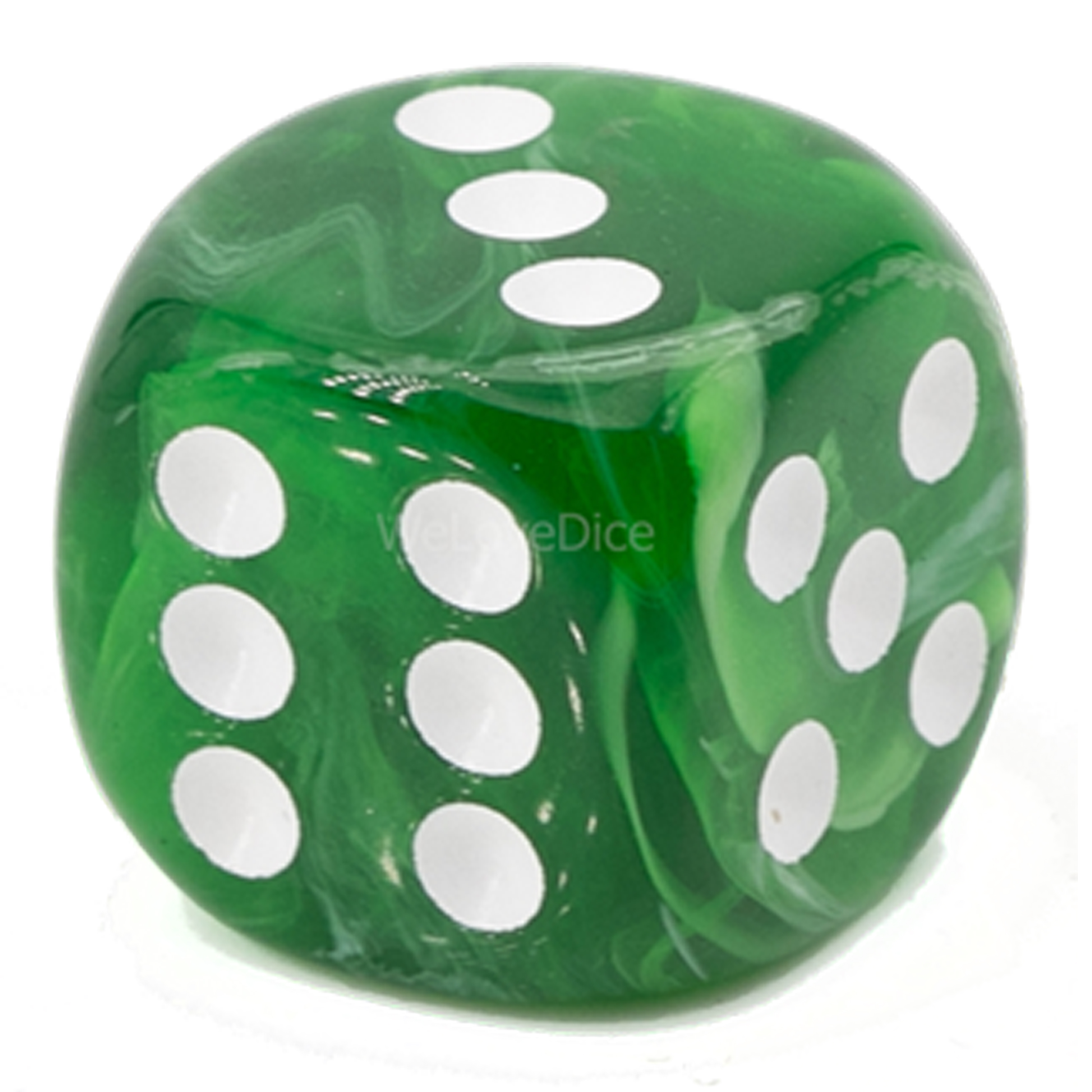 25mm Würfel in grün / weiß Marmor