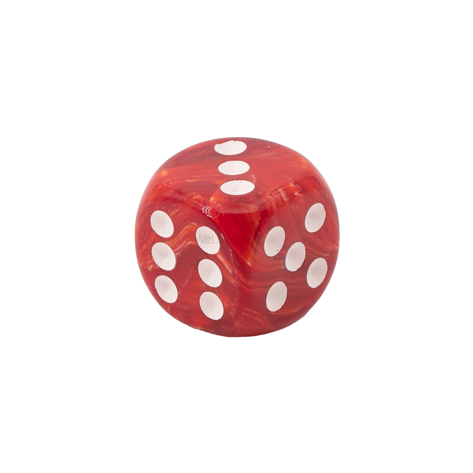 12mm Würfel in marsrot / weiß Marmor