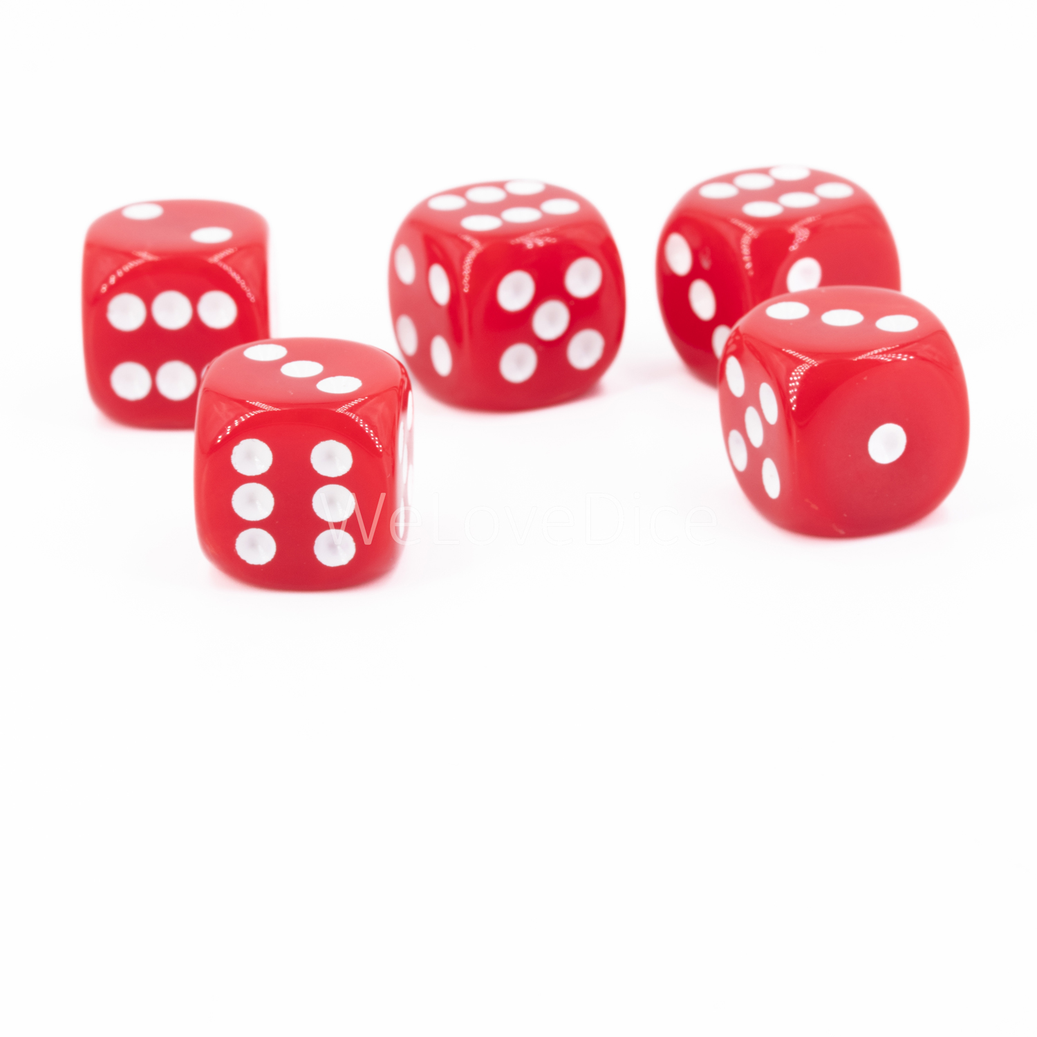 50mm Würfel in rot / weiß Seide