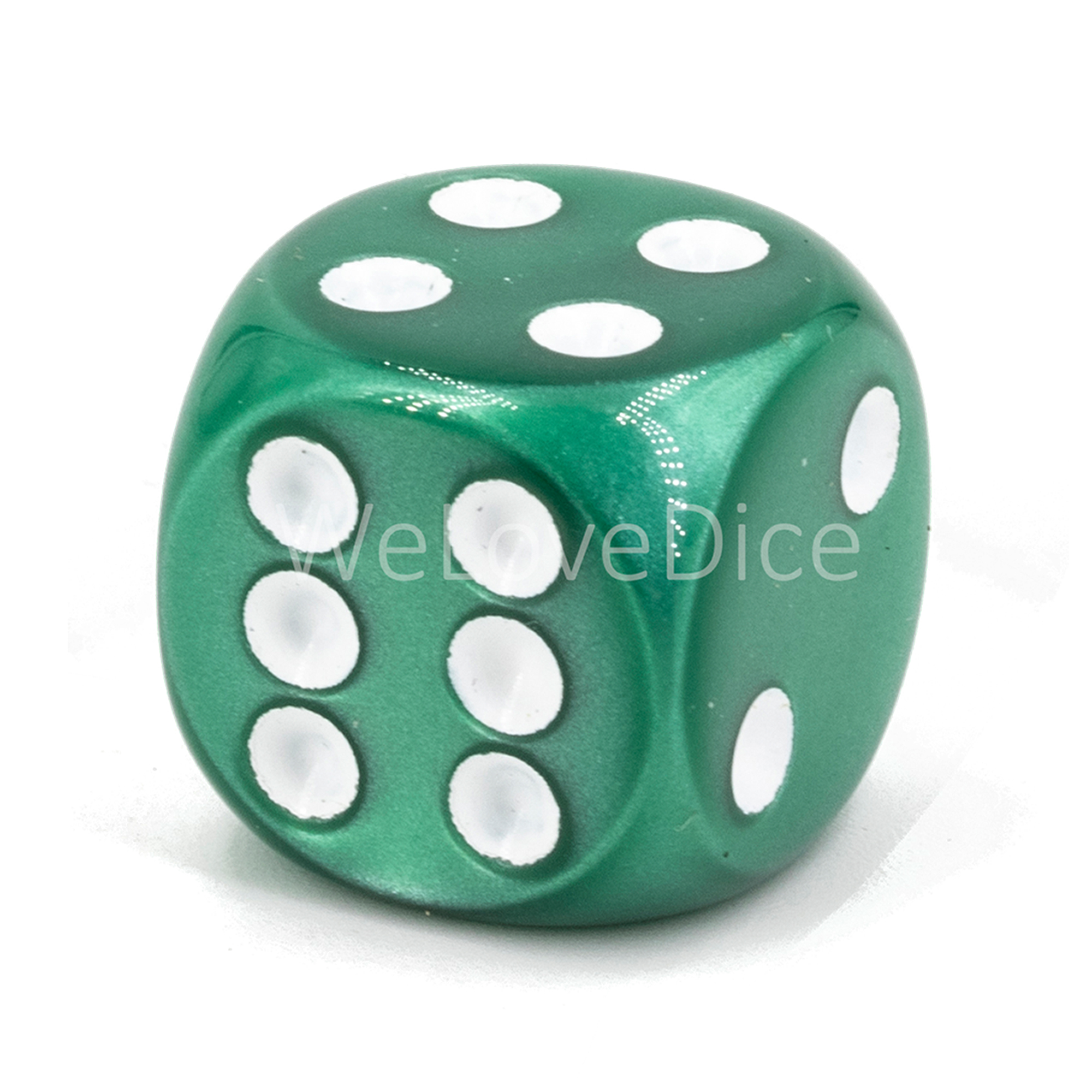 20mm Würfel in grün / weiß Seide