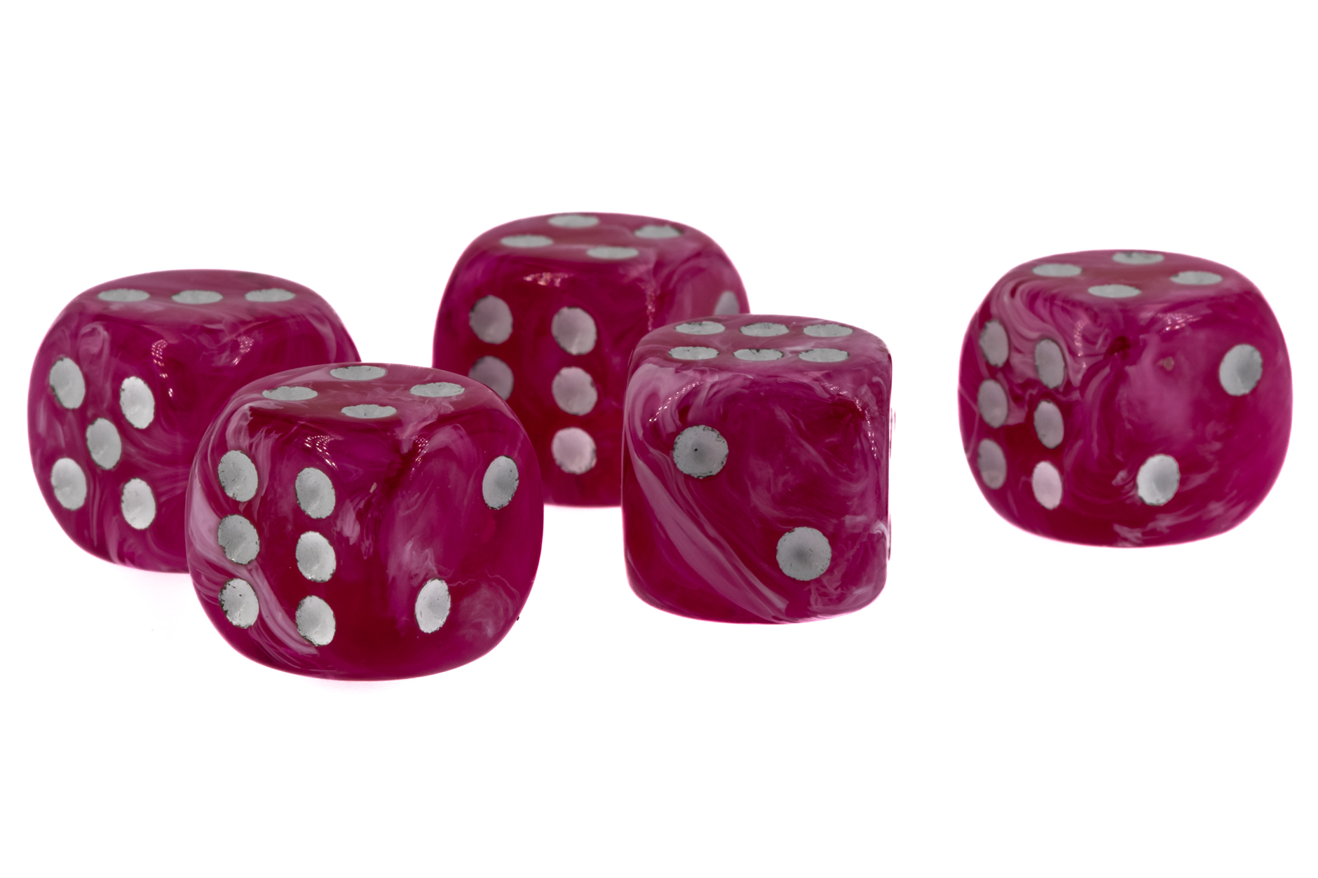 16mm Würfel in berenpink / weiss Marmor