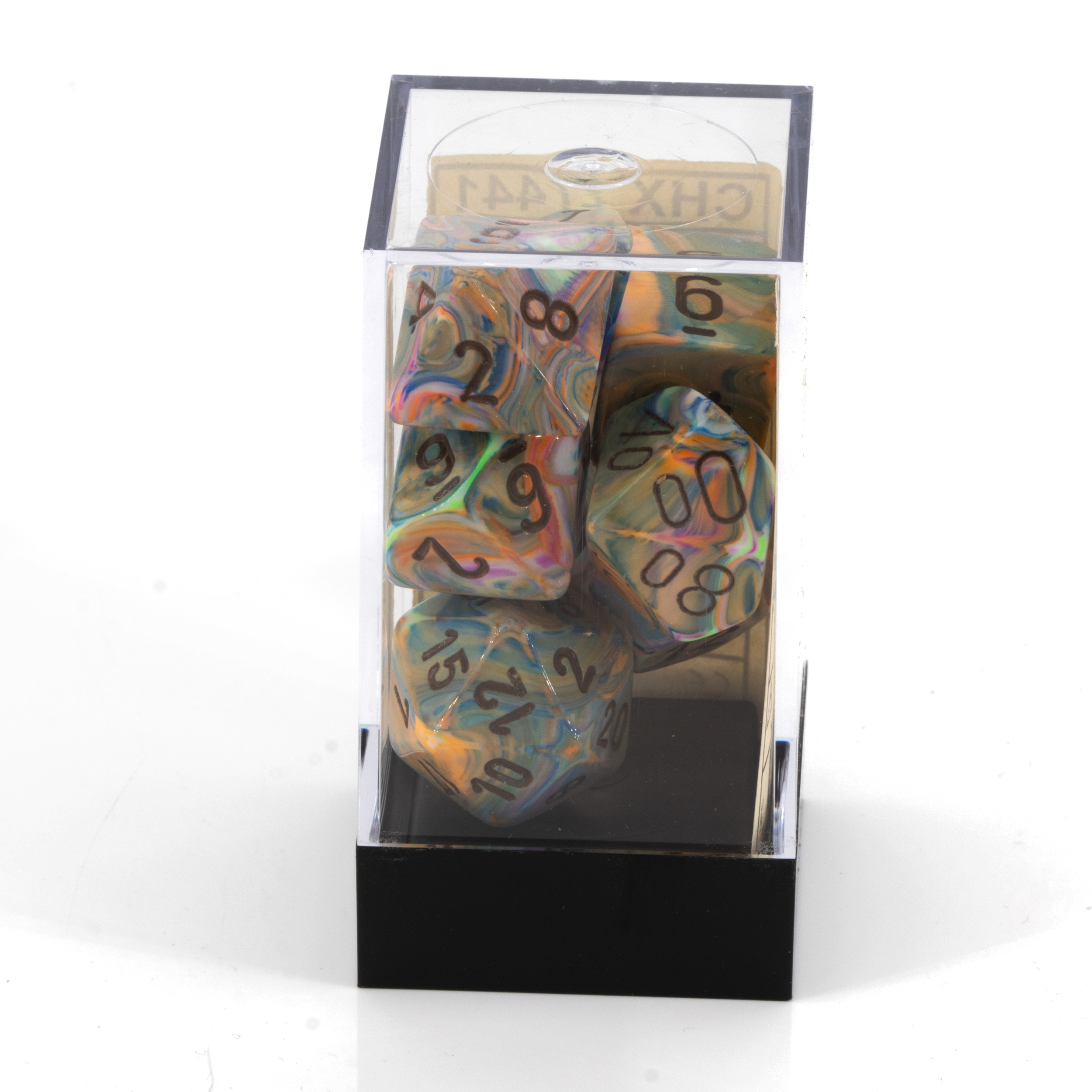 Festive® Polyhedral Vibrant / braun 7-Würfel Set