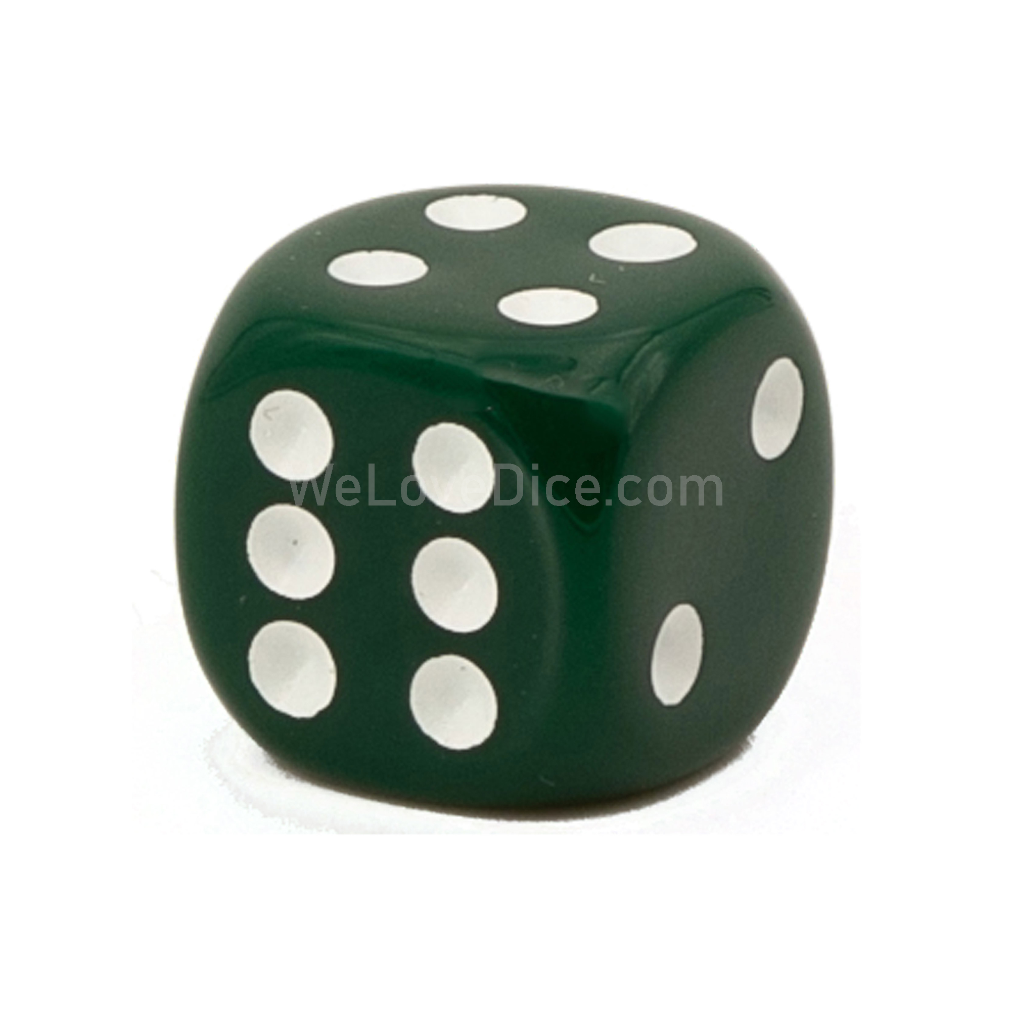 18mm Würfel in dunkelgrün / weiß Satt