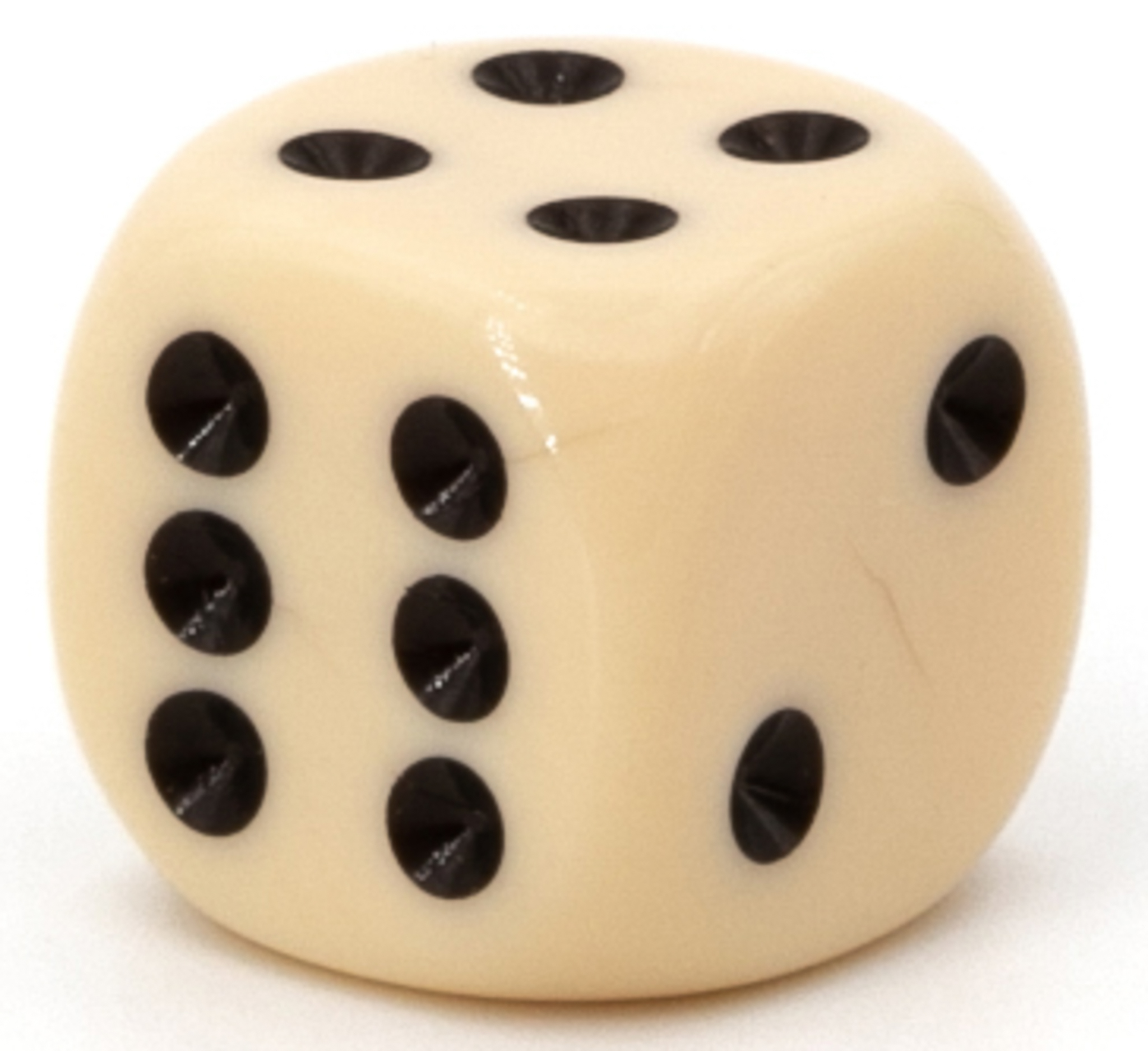 35mm Würfel in elfenbein / schwarz Satt