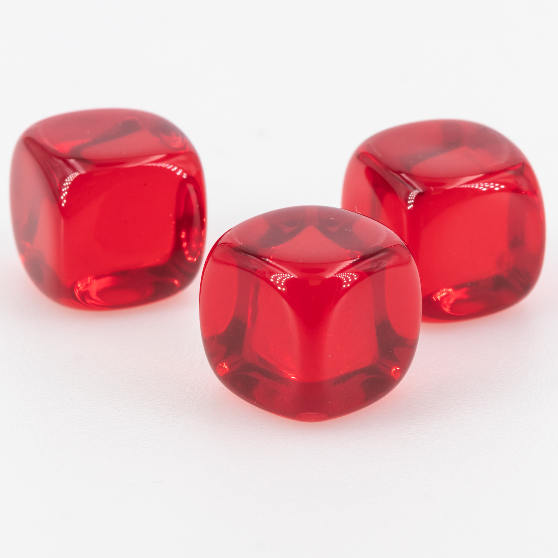 16mm Blanko Würfel in rot Satt