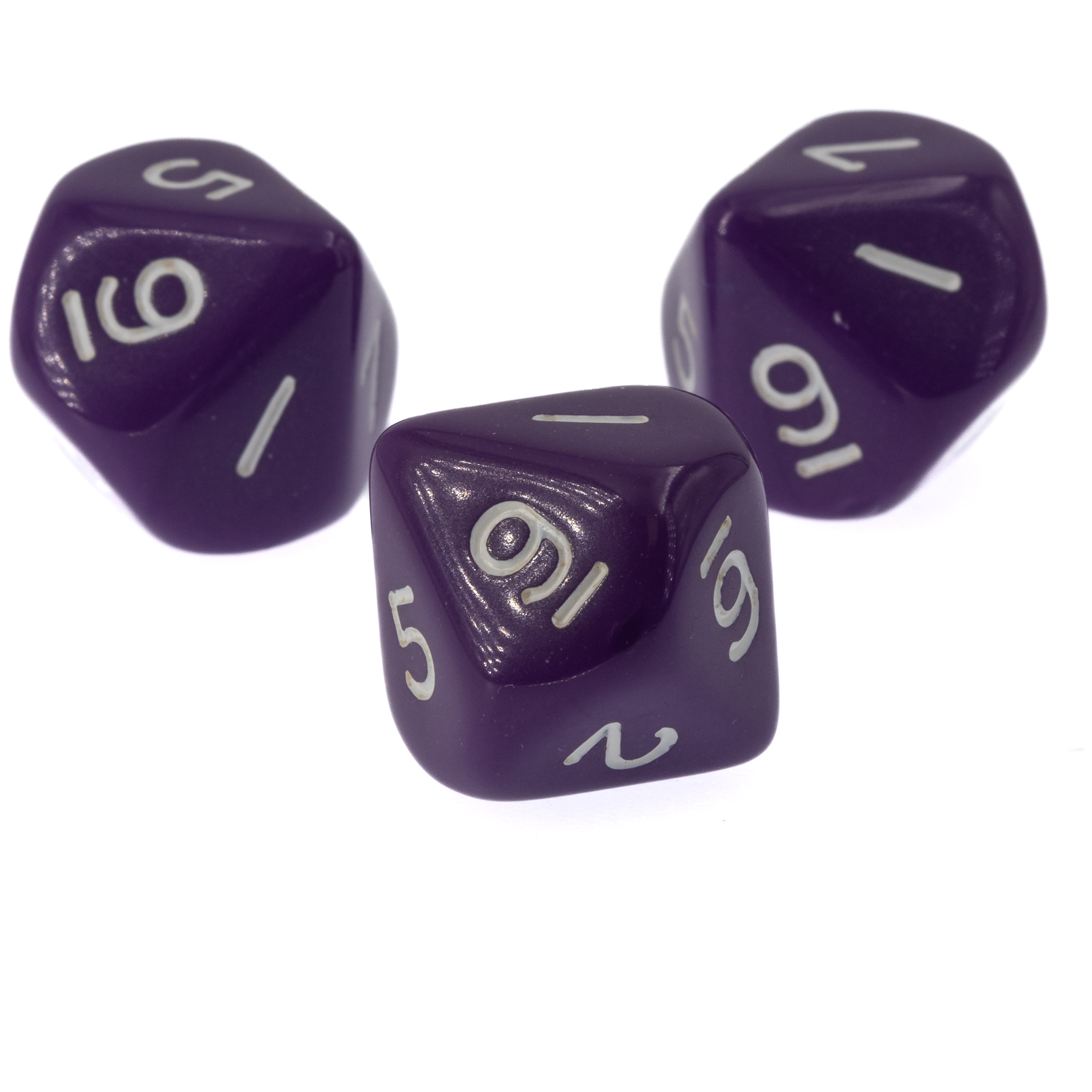 W10 Würfel in lila / weiß Satt