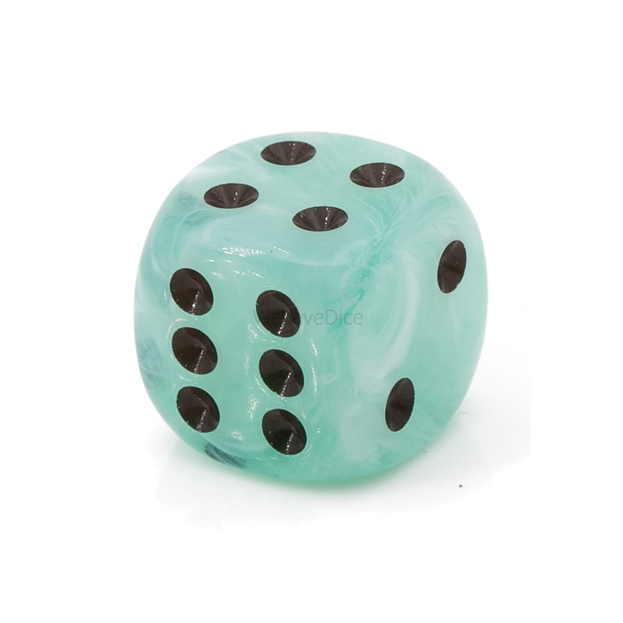 16mm Würfel in rauchiges jade / schwarz Marmor