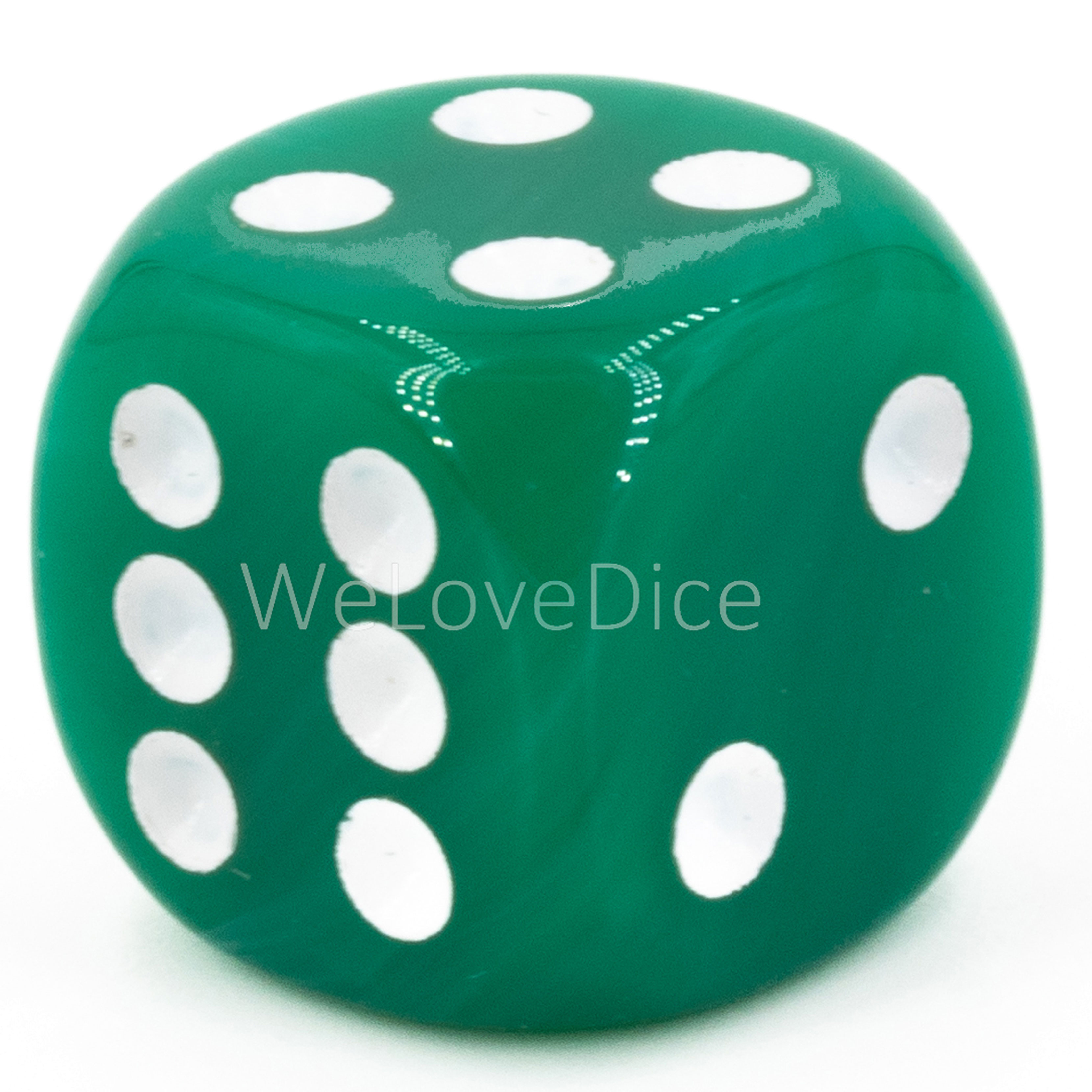 50mm Würfel in grün / weiß Marmor