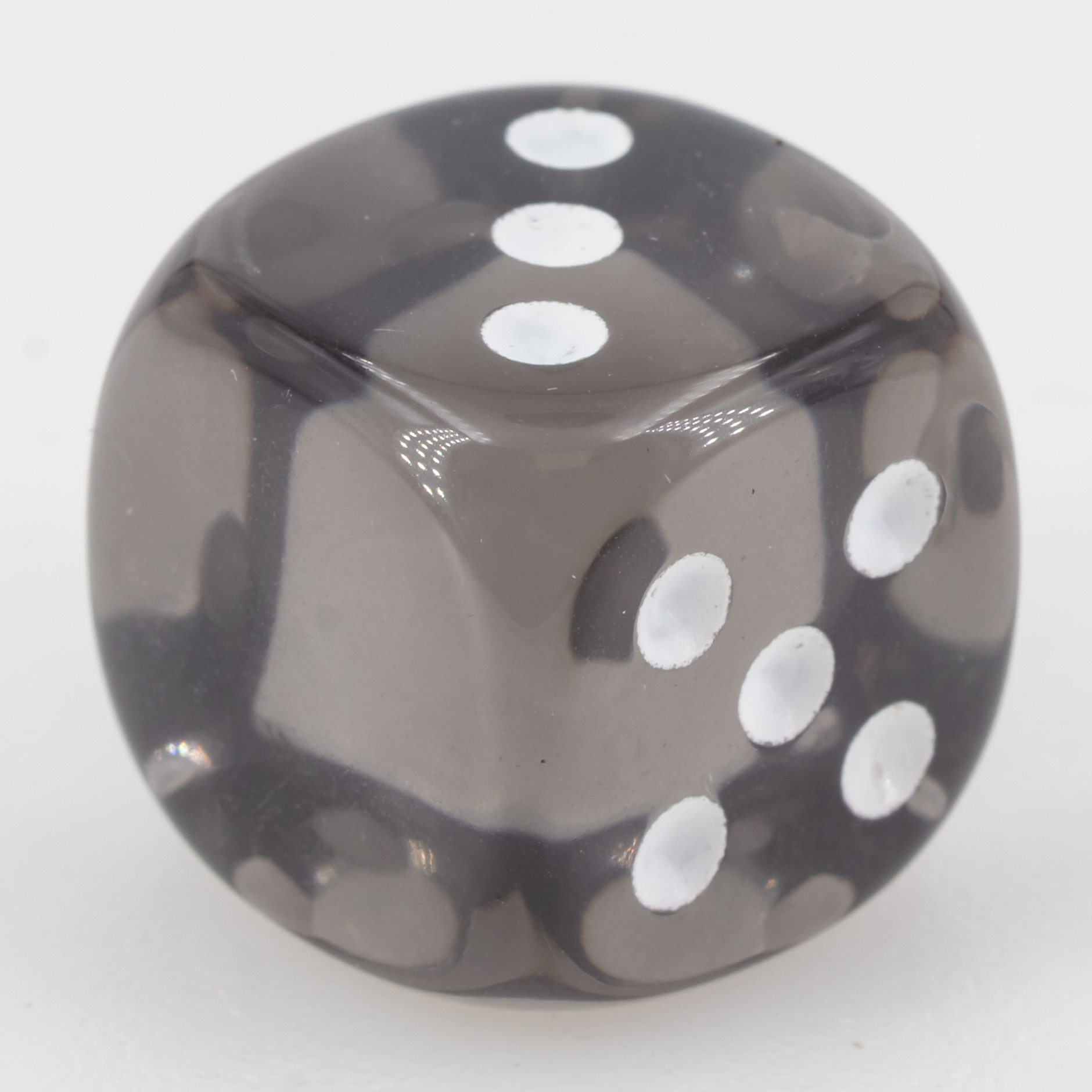 16mm Würfel in grau / weiß Transparent ohne "6"