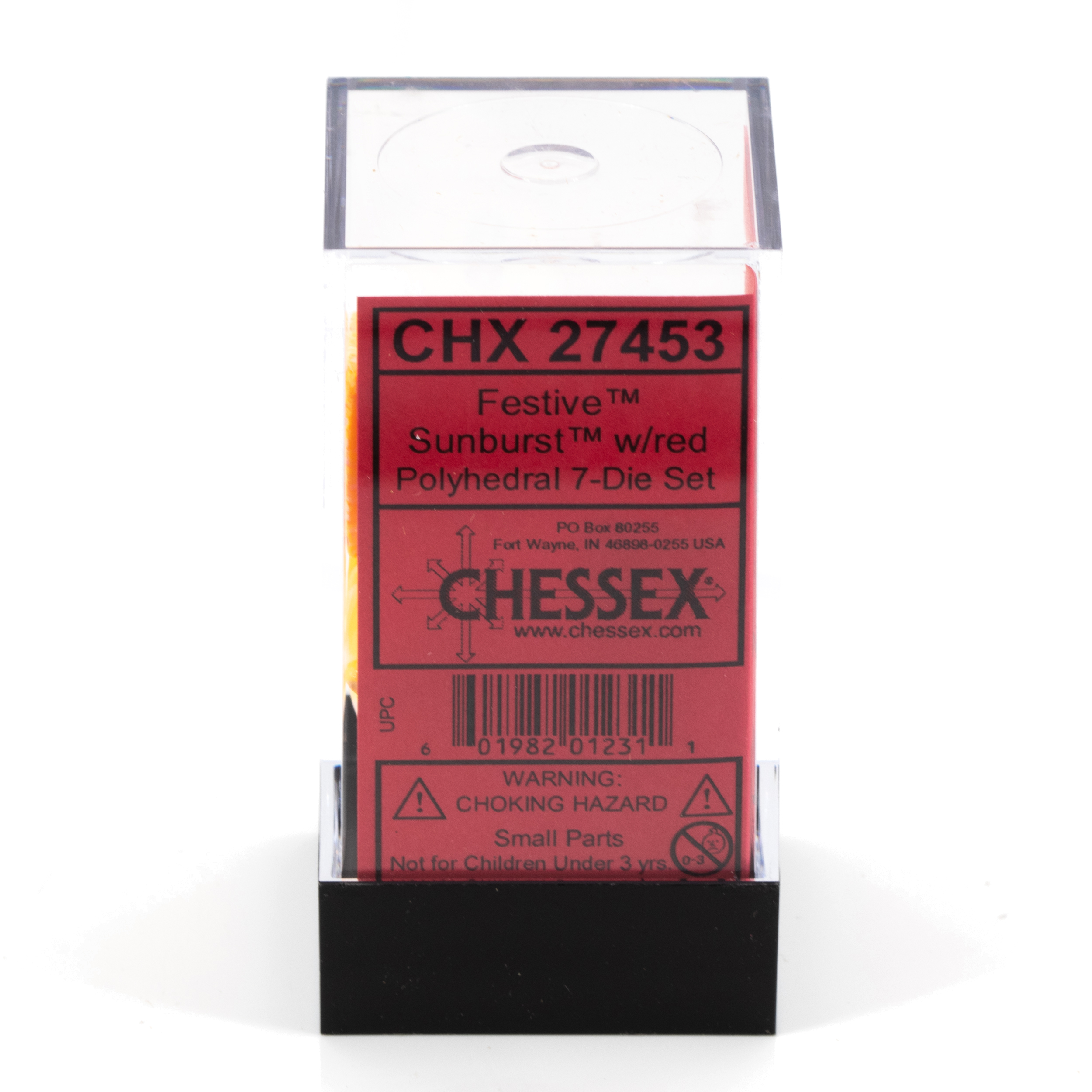 Festive® Polyhedral Sunburst / rot 7-Würfel Set