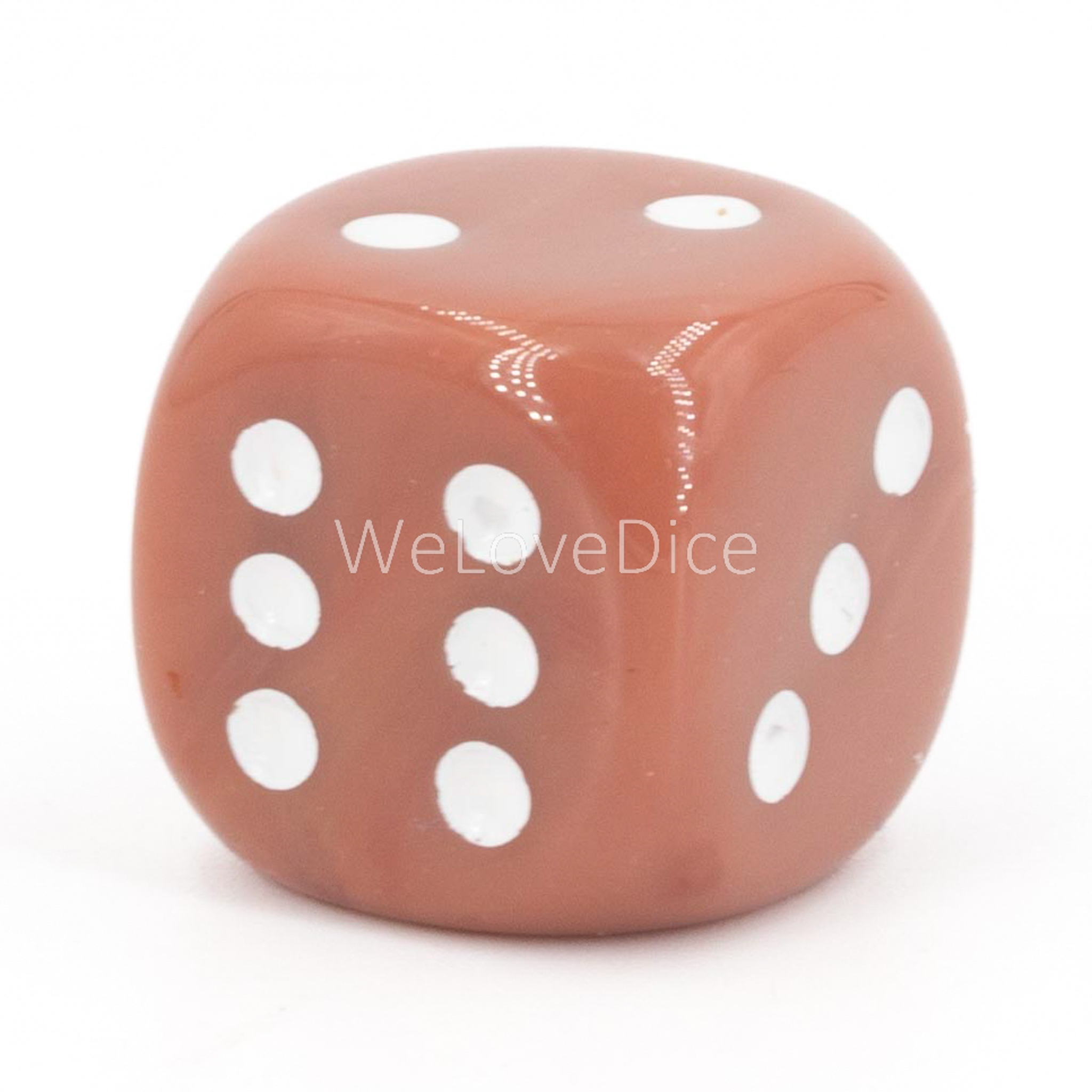 16mm Würfel in braun / weiss Satt