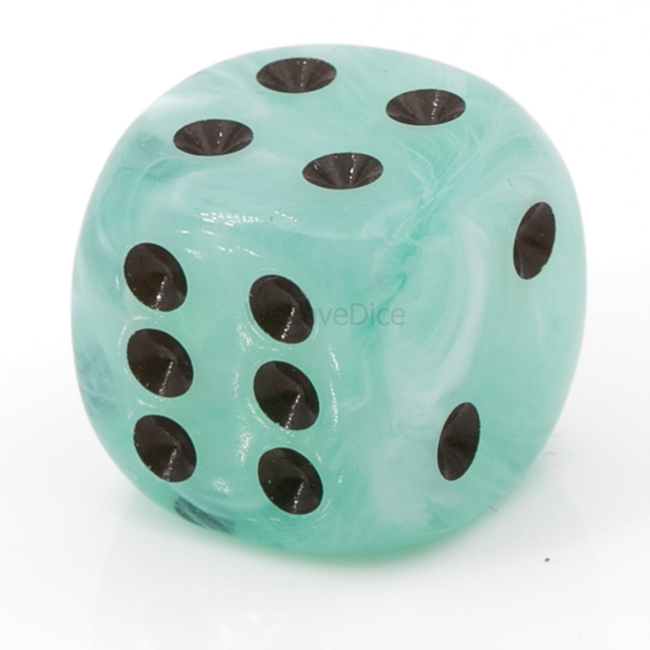 16mm Würfel in rauchiges jade / schwarz Marmor