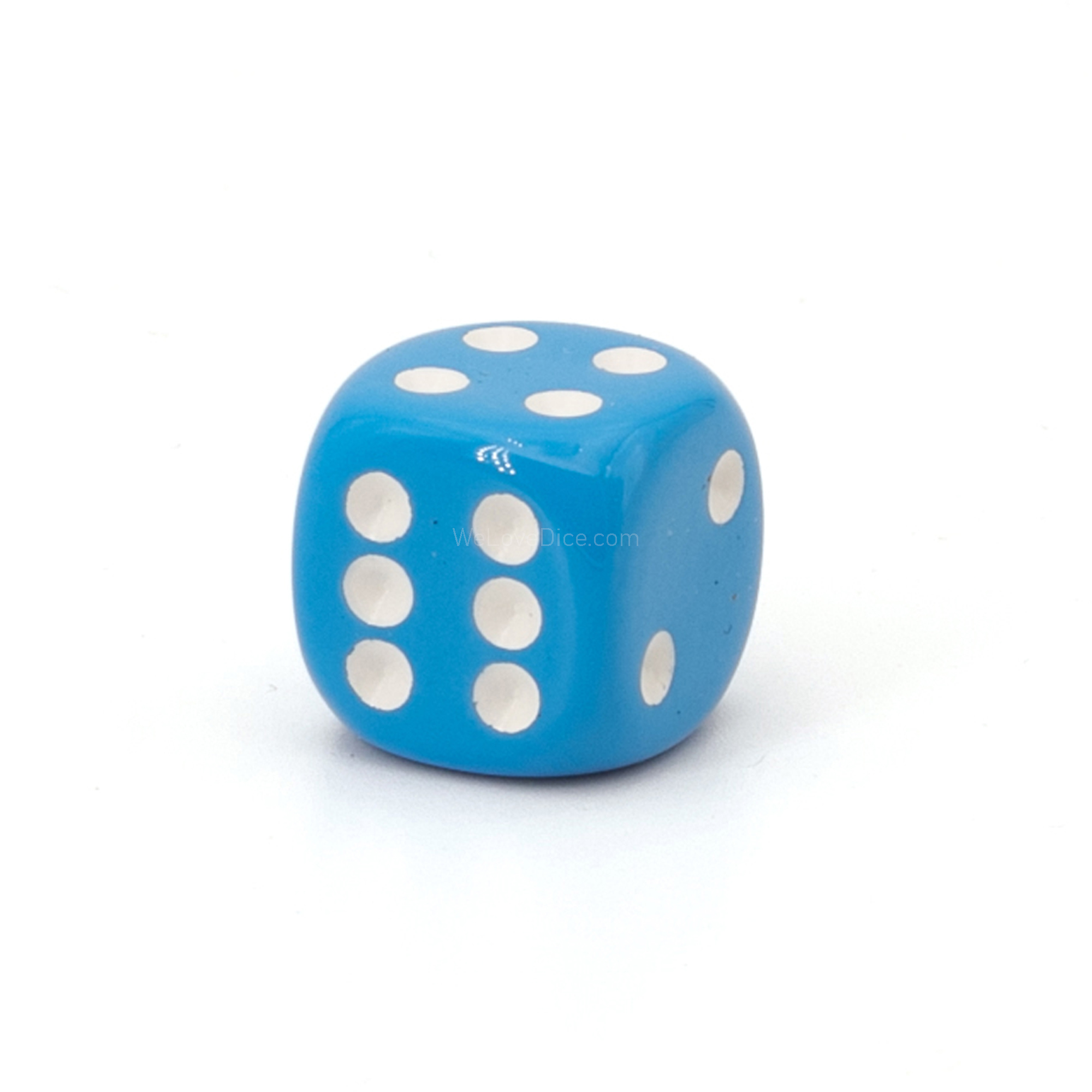 12mm Würfel in hellblau / weiß Satt
