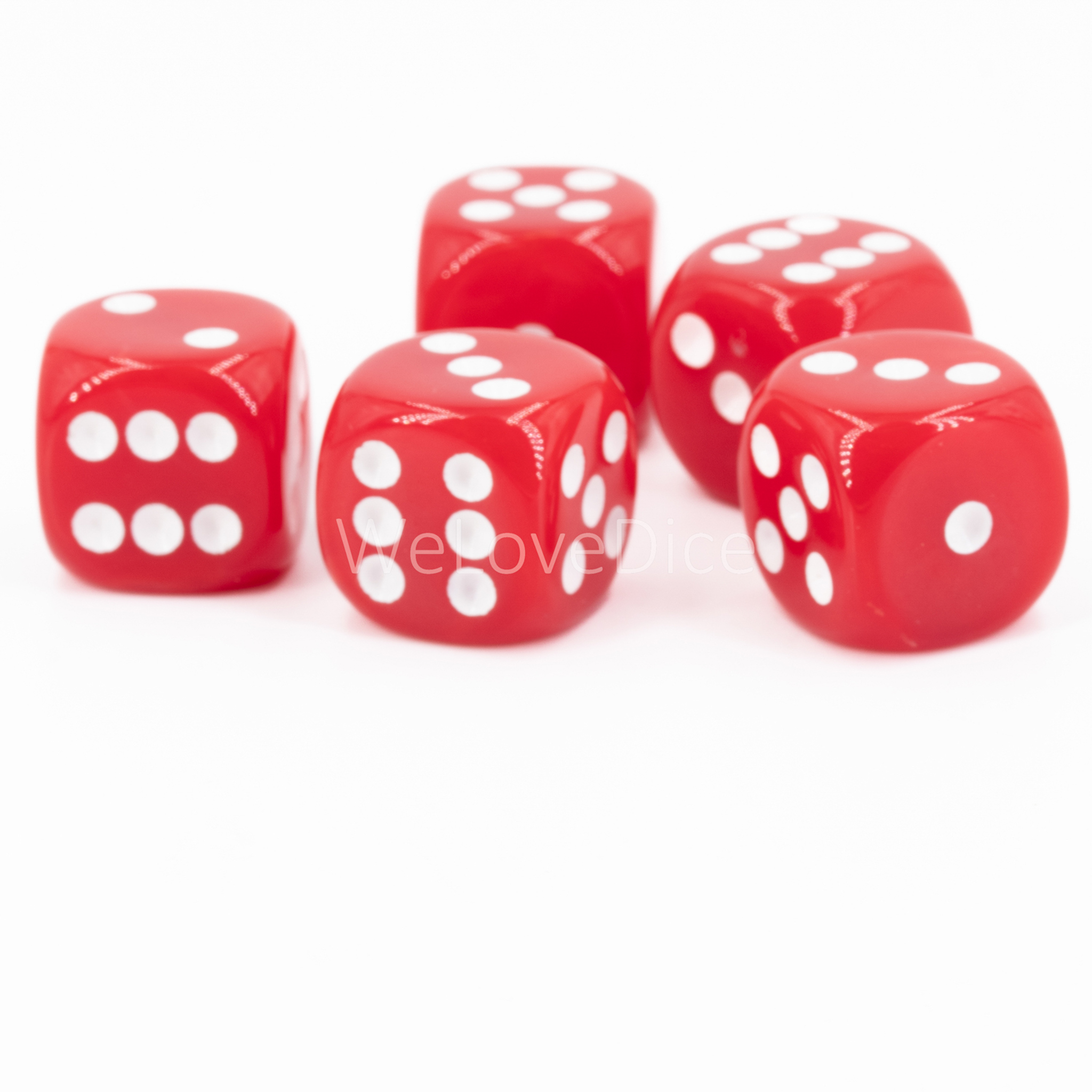 50mm Würfel in rot / weiß Seide