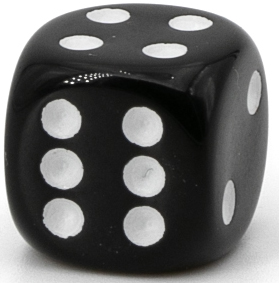 50mm Würfel in schwarz Satt