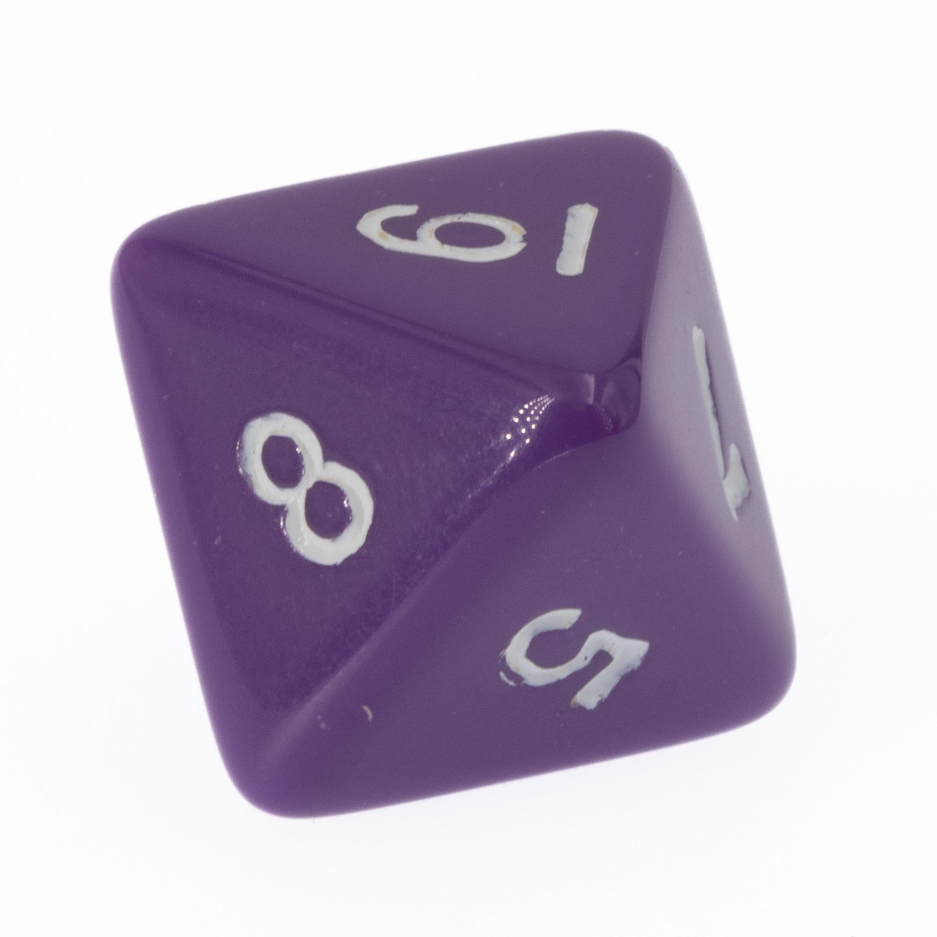 W8 dice in lila / weiß Satt