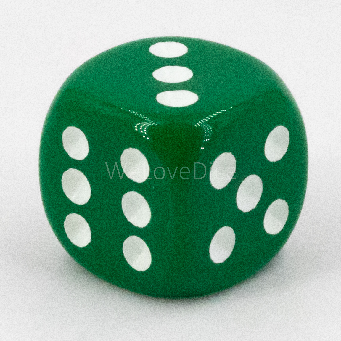 10mm Würfel in grün / weiß Satt