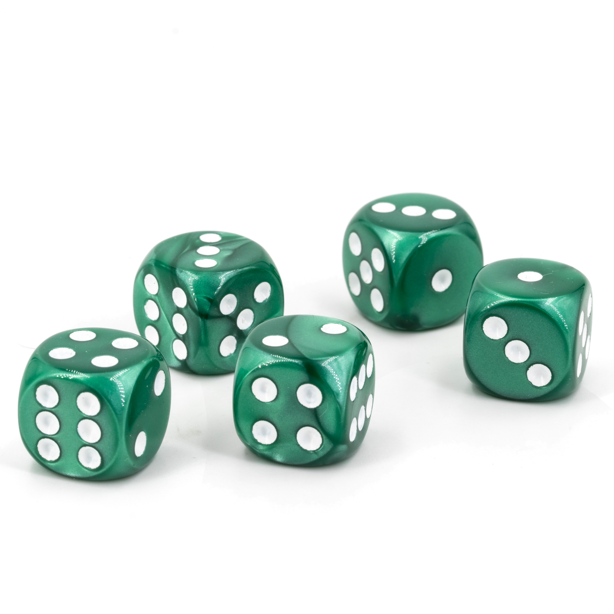 20mm Würfel in grün / weiß Seide