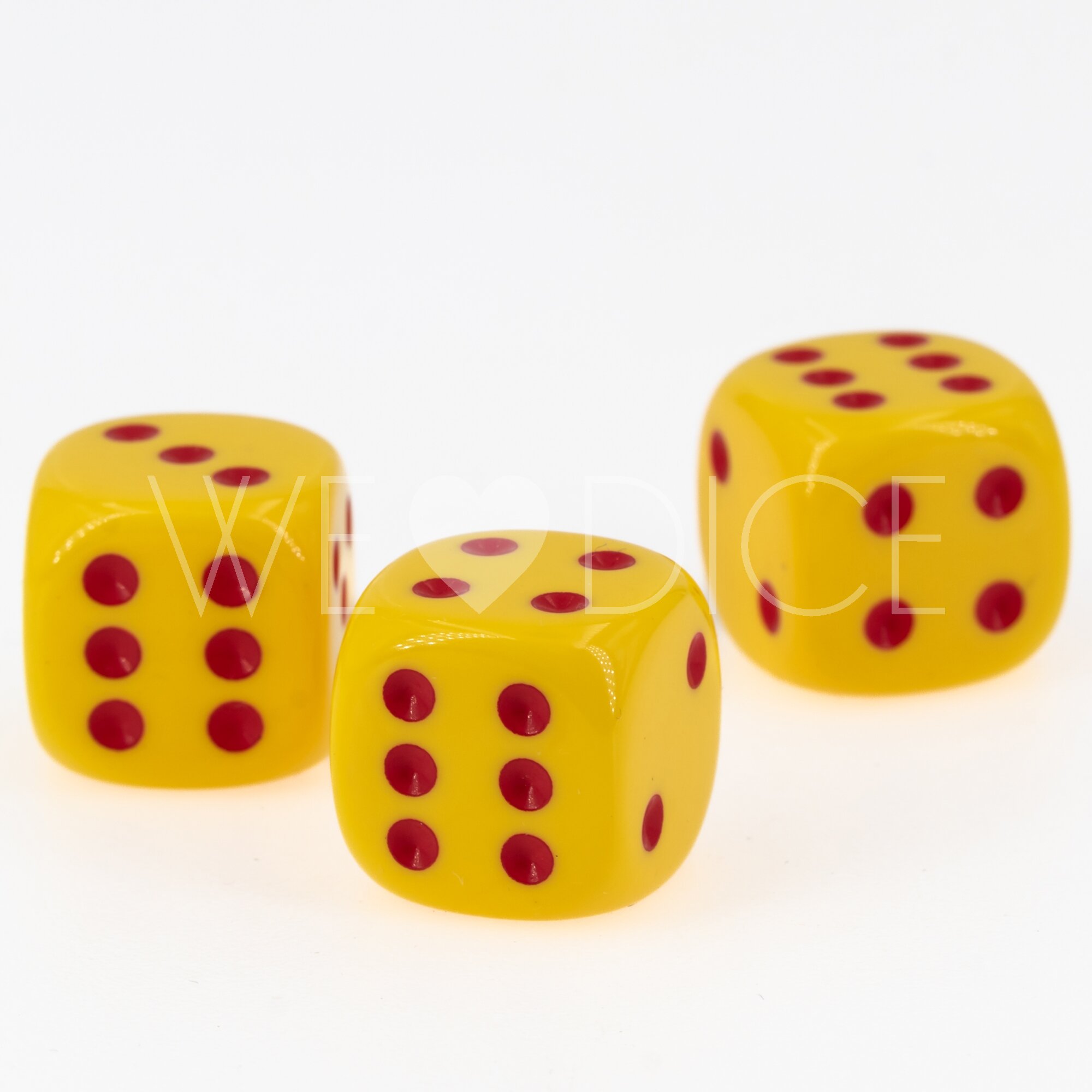 16mm Würfel in gelb / rot 