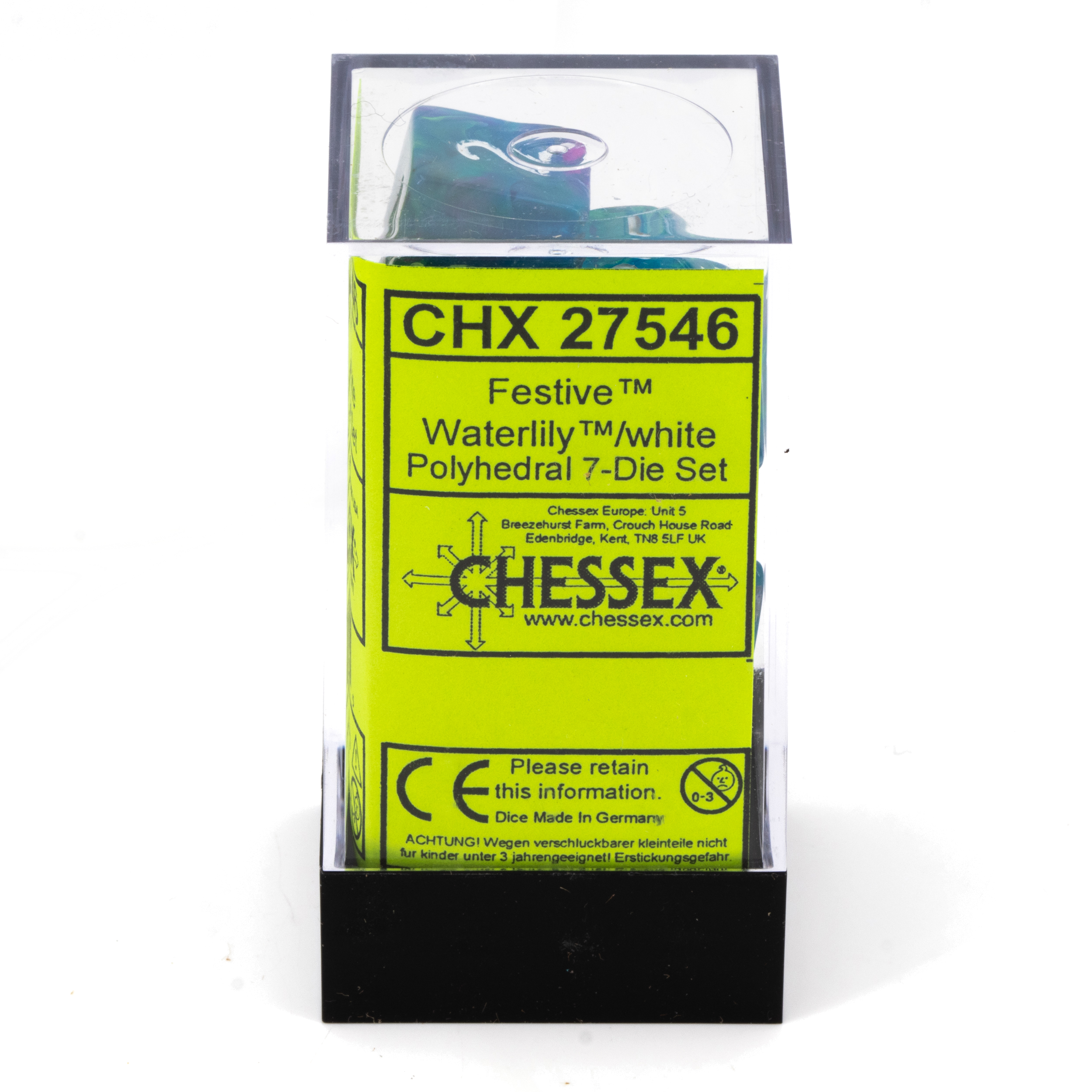 Festive® Polyhedral Waterlilly / Weiß 7-Würfel Set