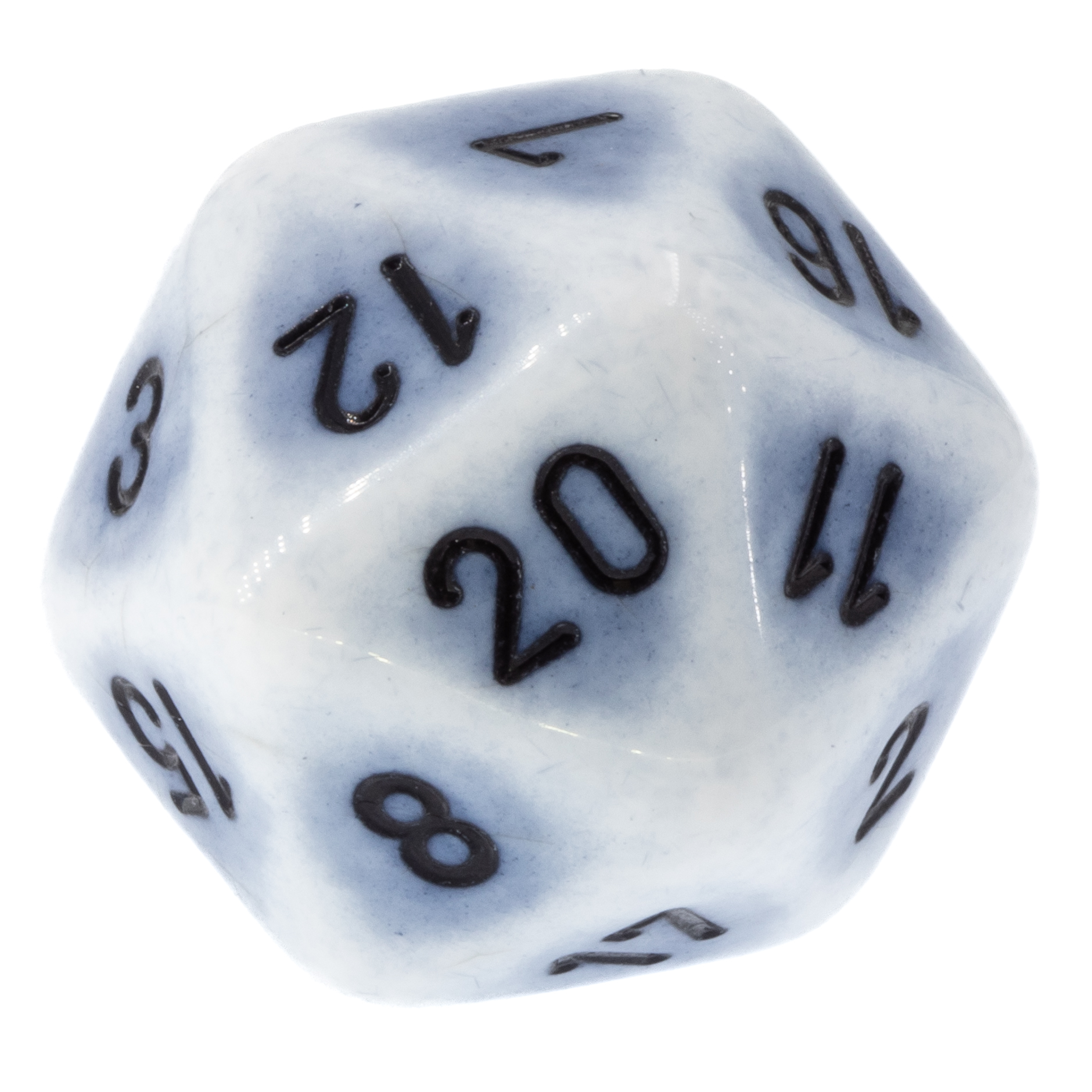 W20 Würfel in Porzelan pink Satt