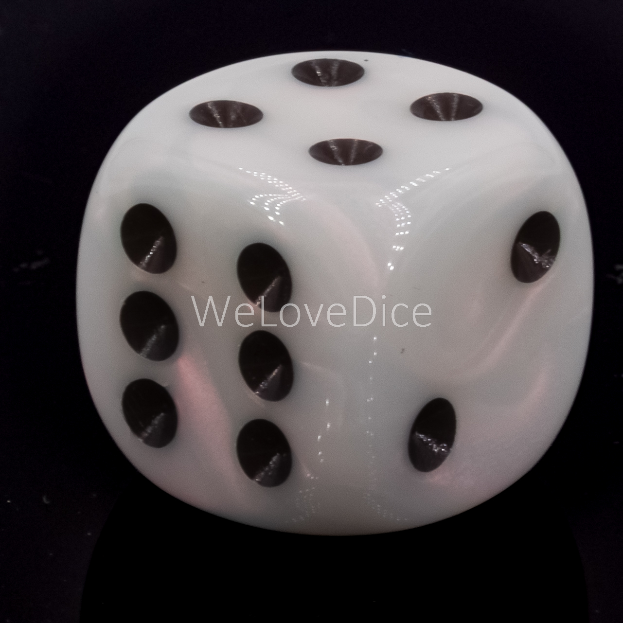 20mm Würfel in weiß / schwarz Seide