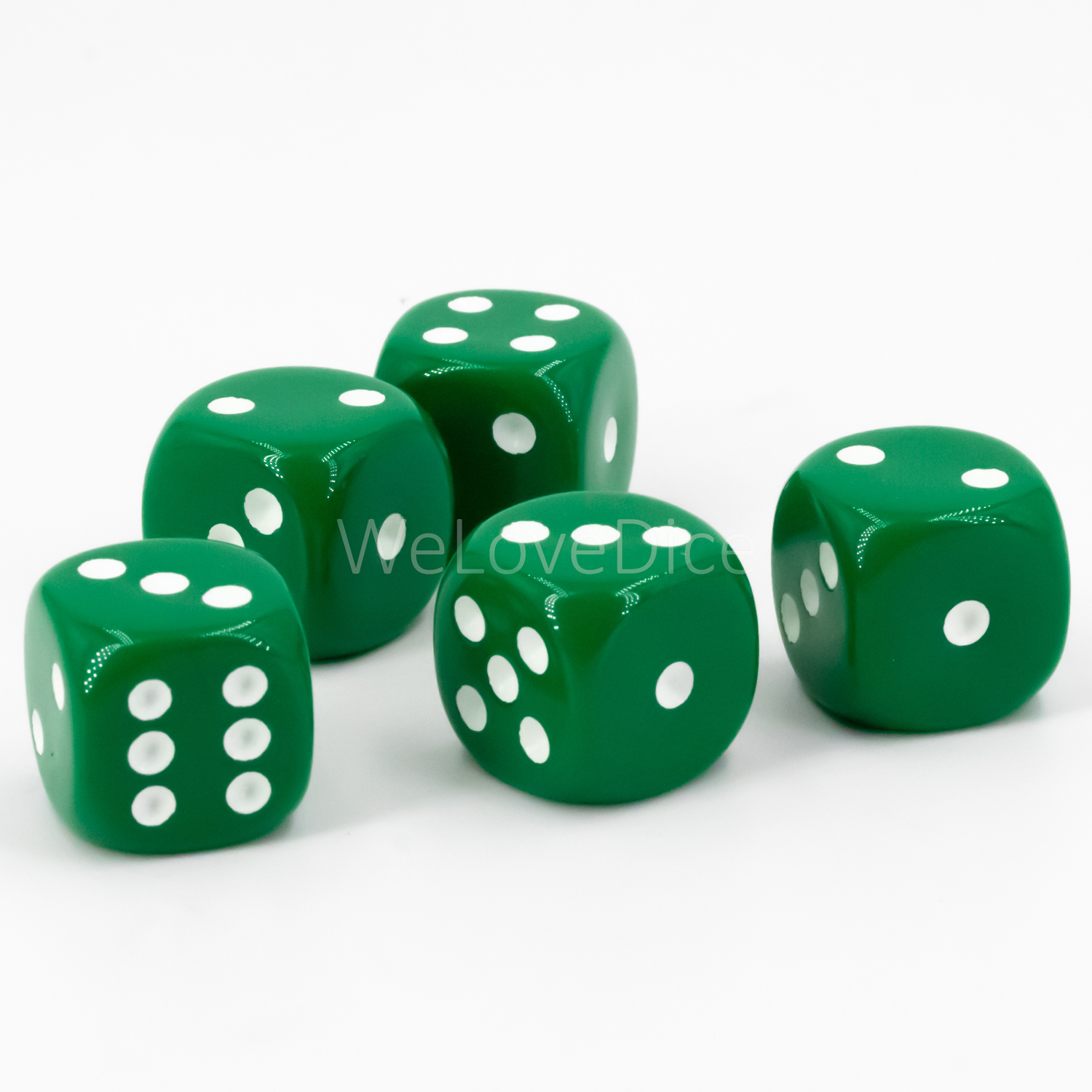 10mm Würfel in grün / weiß Satt