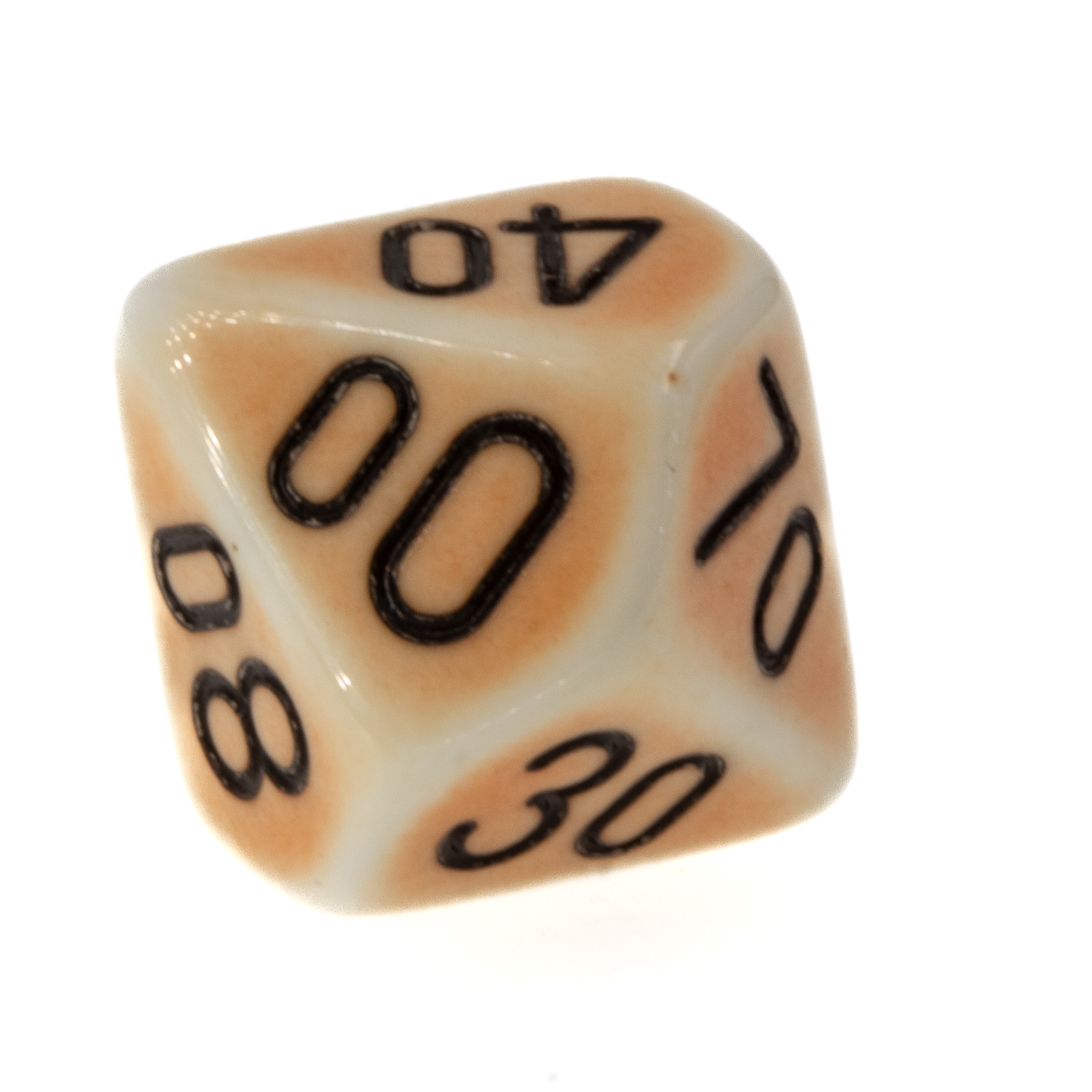 W% Würfel in orange / schwarz Satt