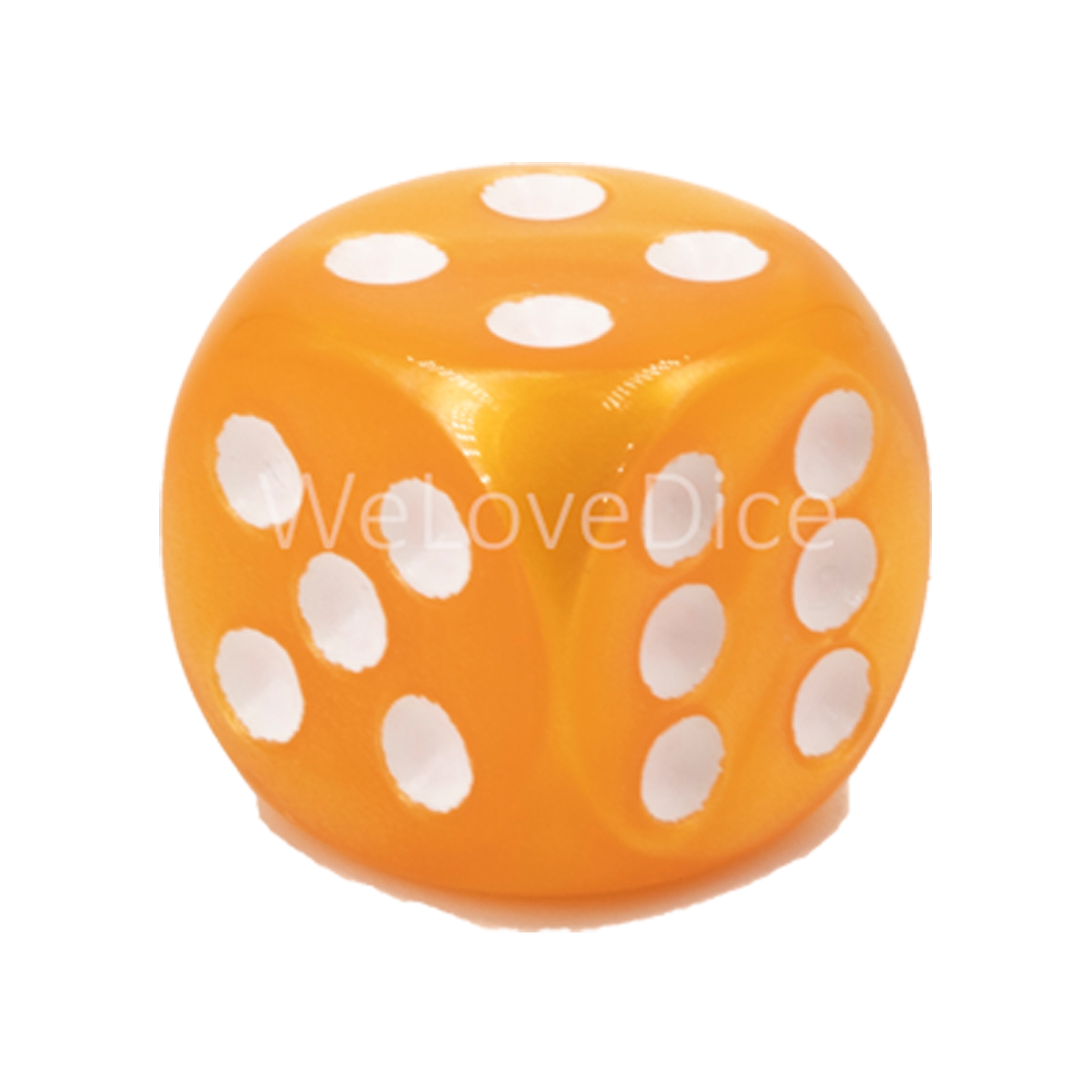 20mm Würfel in orange / weiß Seide