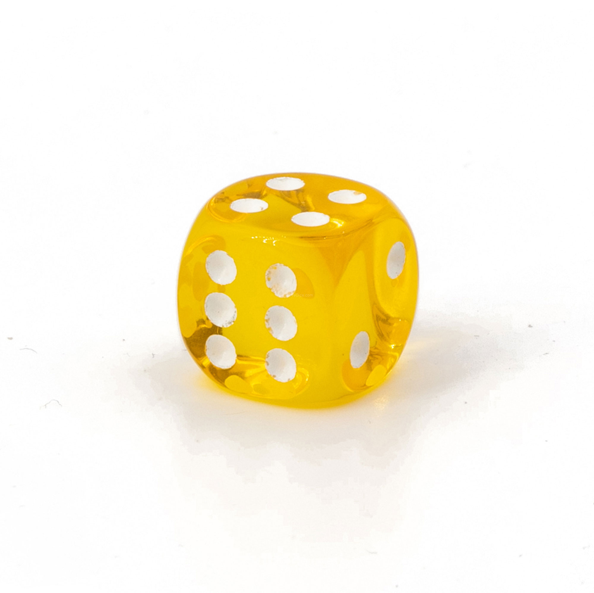 12mm Würfel in gelb transparent / weiß Transparent