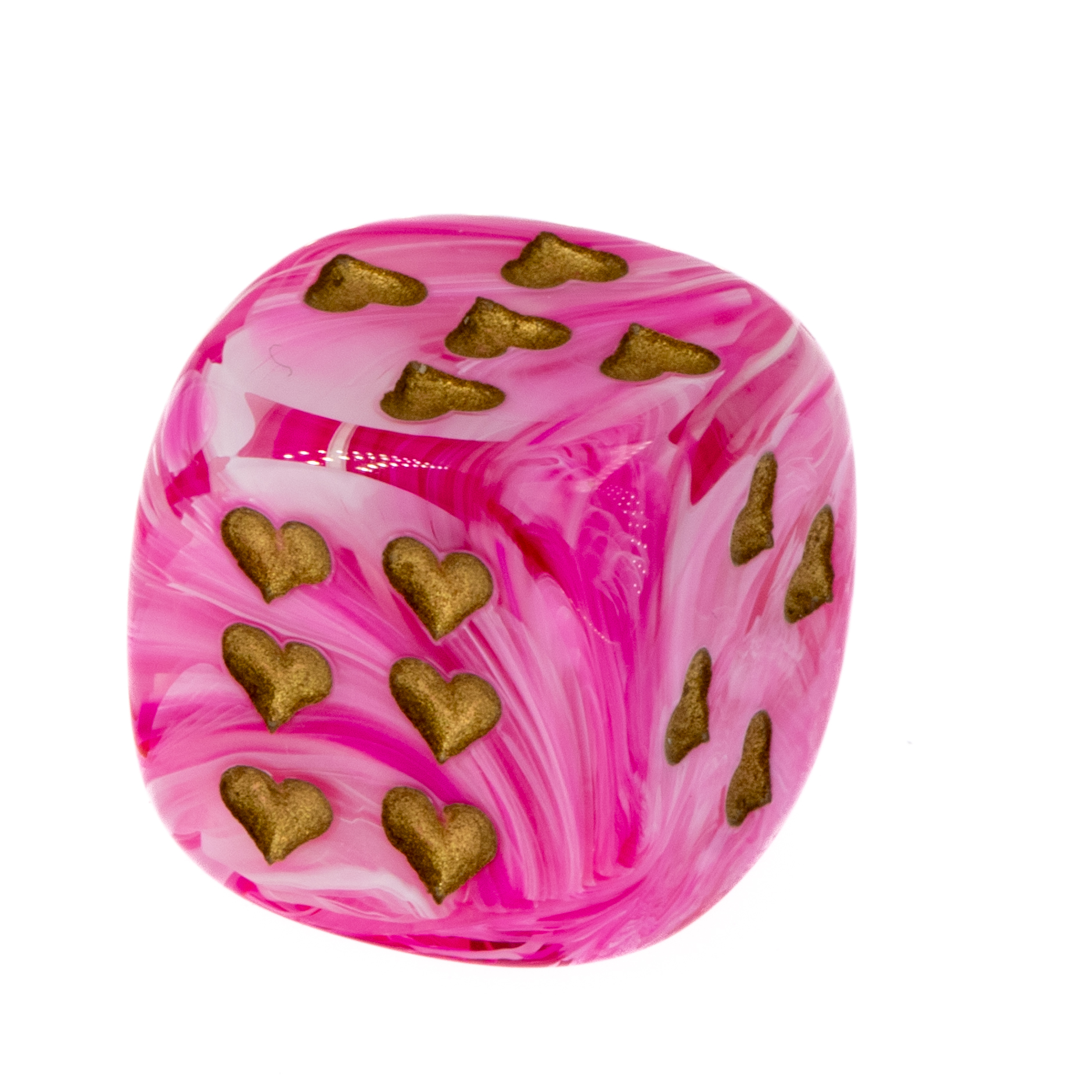 Herz Würfel in rosa / gold  Marmor
