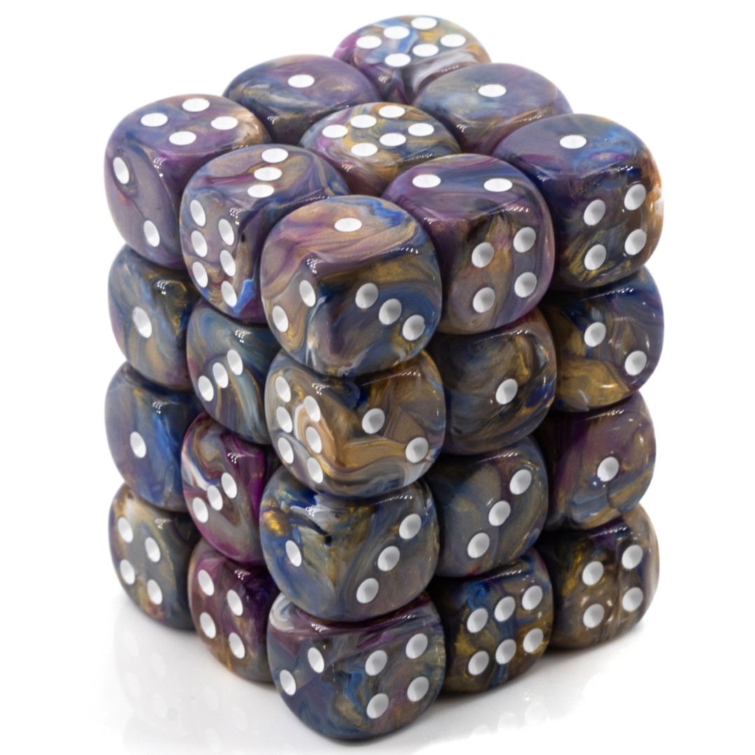 Festive® Carousel / weiß 12mm W6 Würfel Set (36 Würfel)