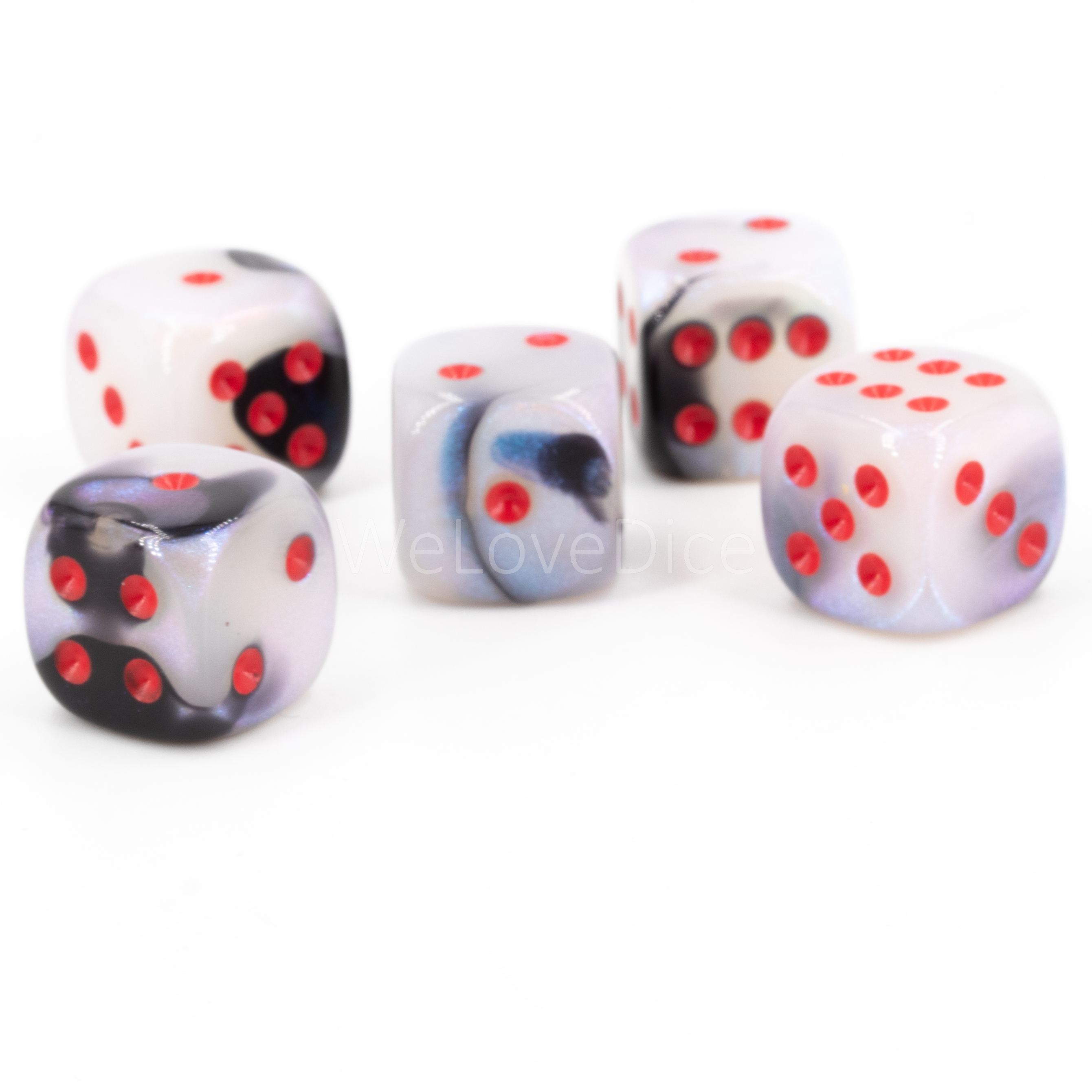 12mm Würfel in schwarz weiß / rot 2-Ton