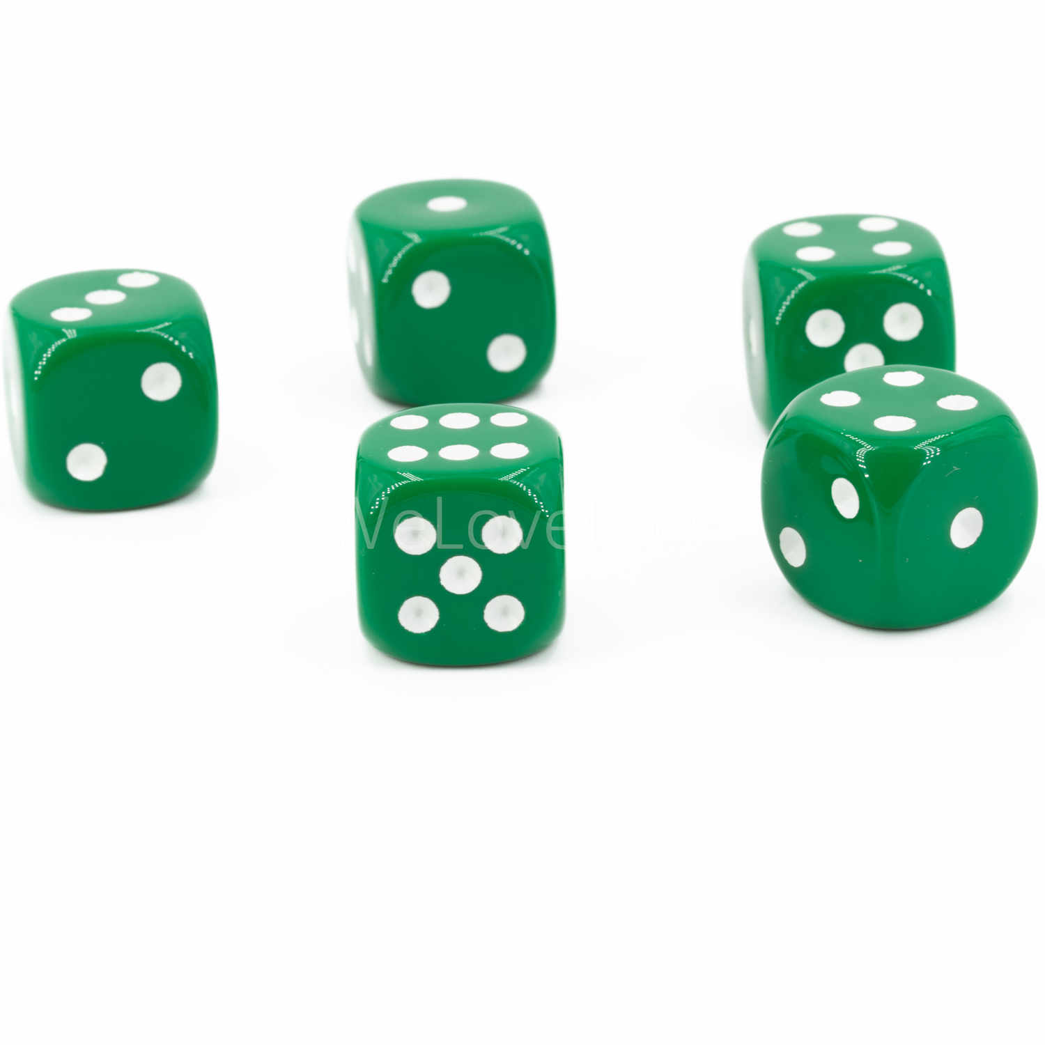 10mm Würfel in grün / weiß Satt