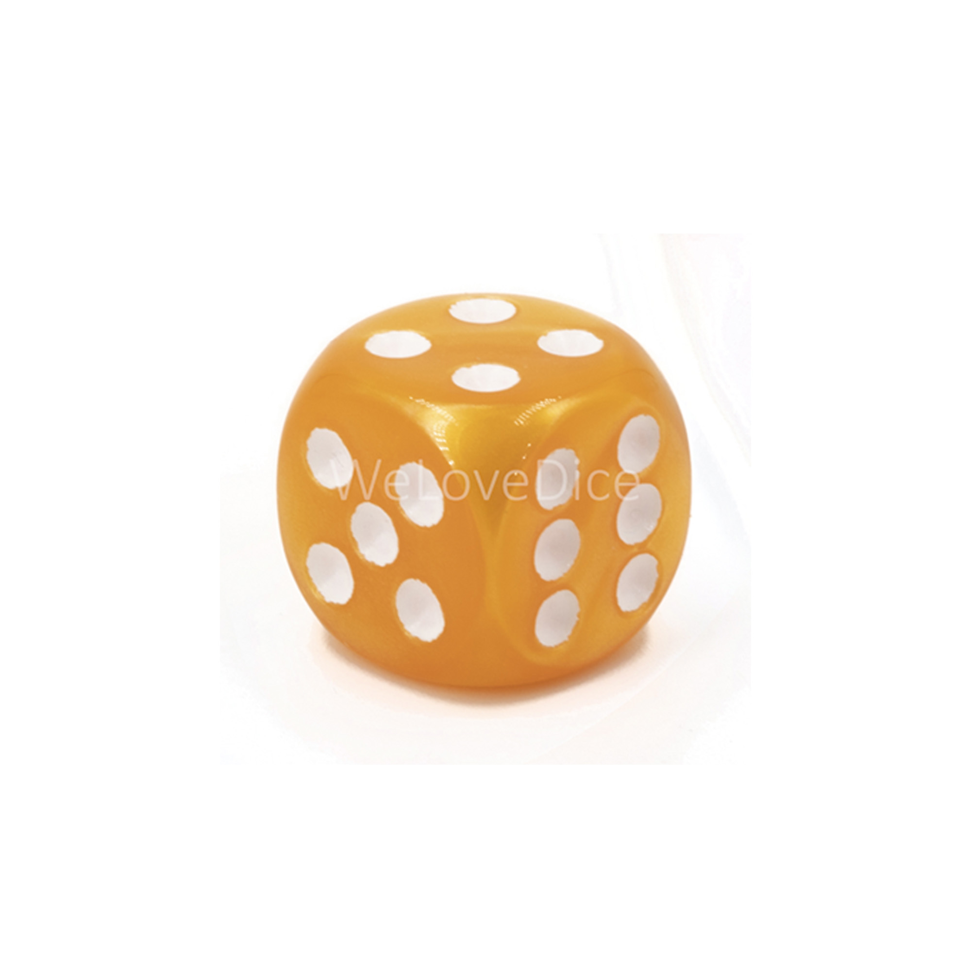 12mm Würfel in orange / weiß Seide