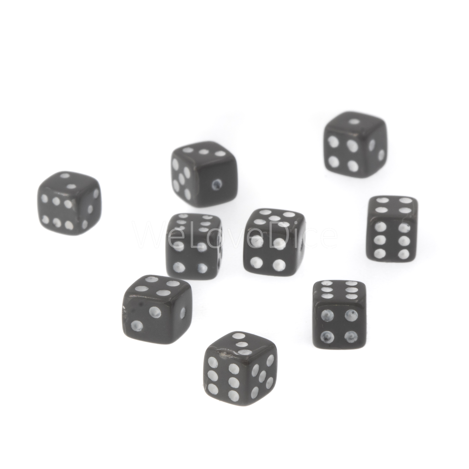 5mm Würfel in grau /  weiß Satt