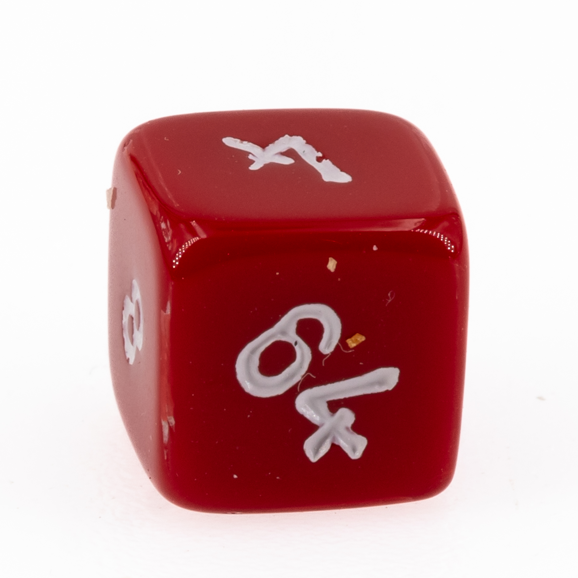 10mm Verdopplungs-Würfel in rot / weiß Satt