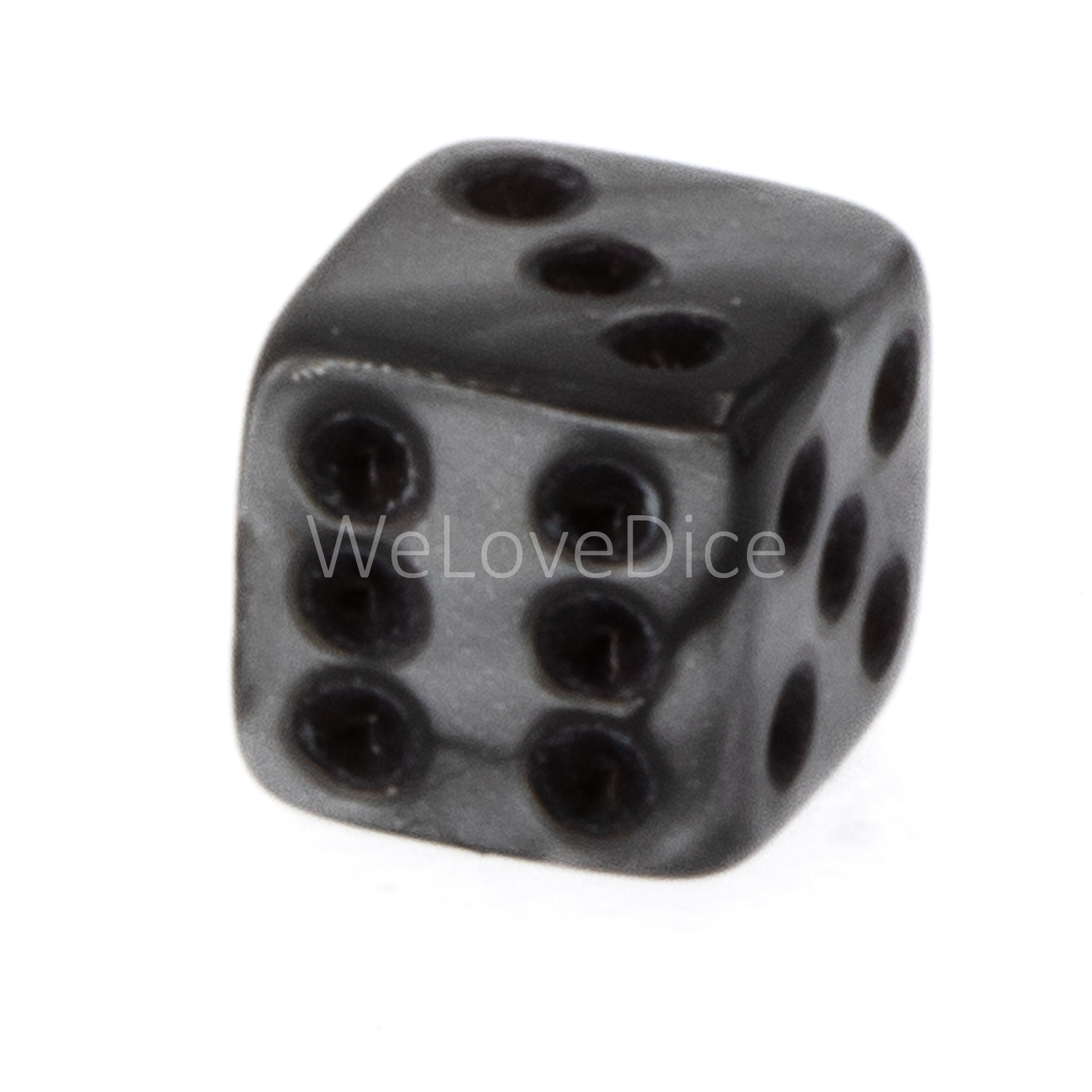 5mm Würfel in grau seide / schwarz Seide