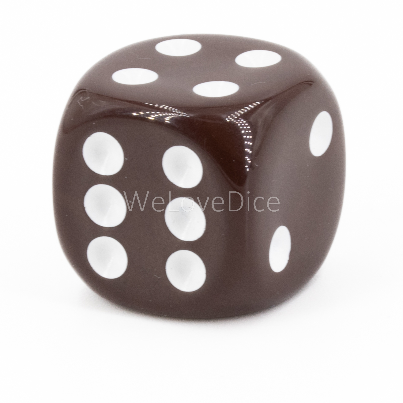 25mm Würfel in braun / weiß Satt
