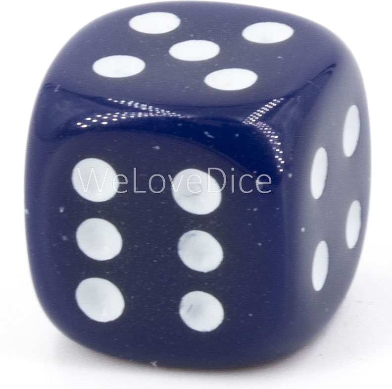 30mm Würfel in dunkelblau / weiß Satt
