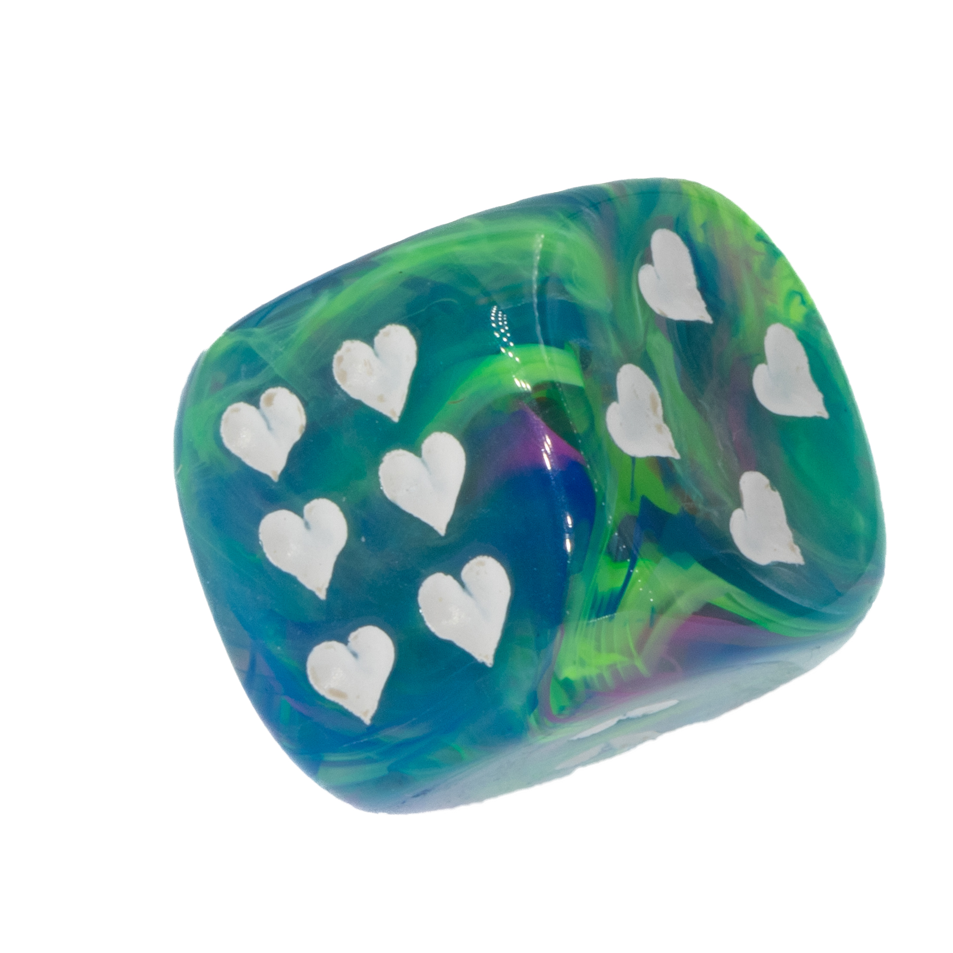 Herz Würfel in Waterlilly / Weiß Festive®