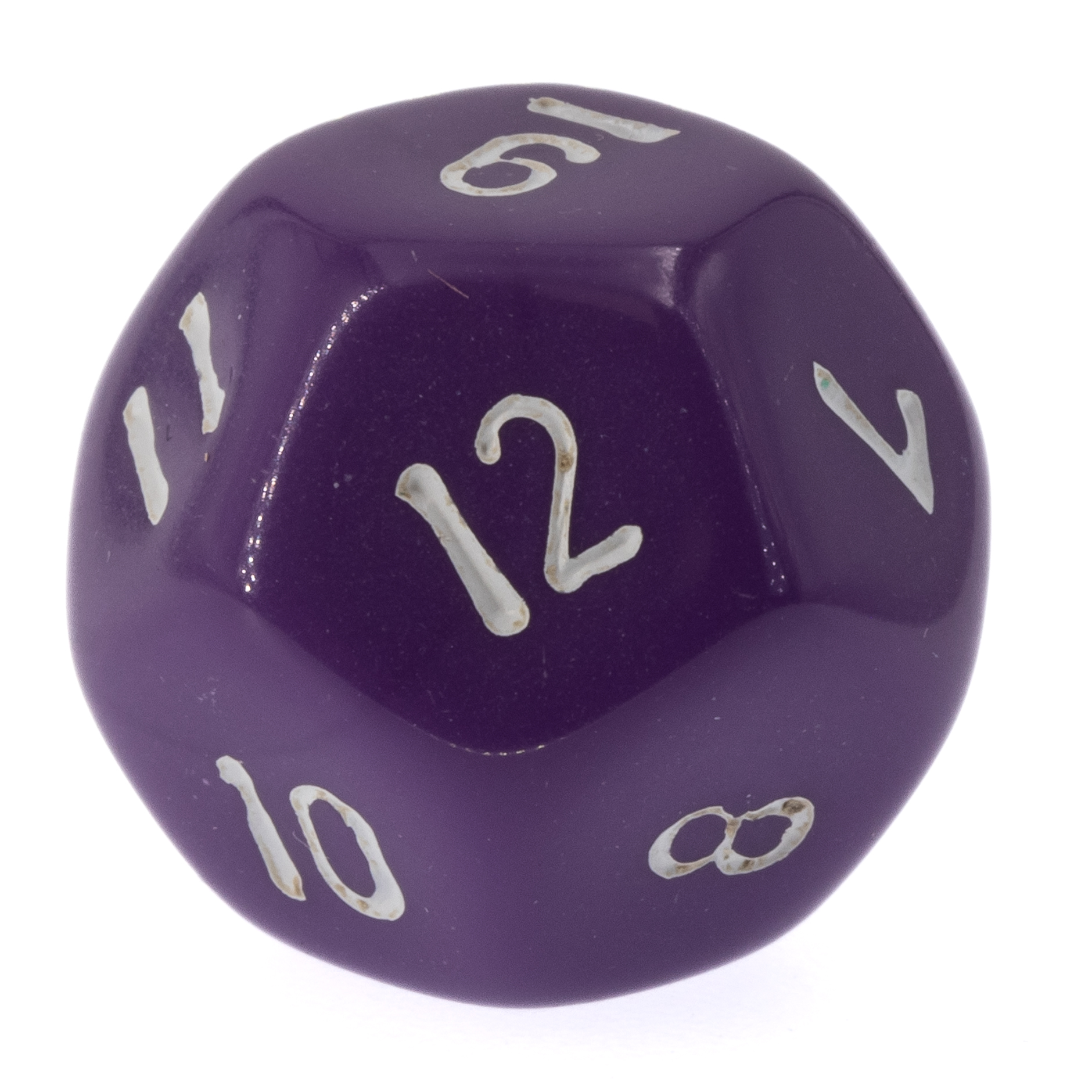 W12 Würfel in lila / weiß Satt