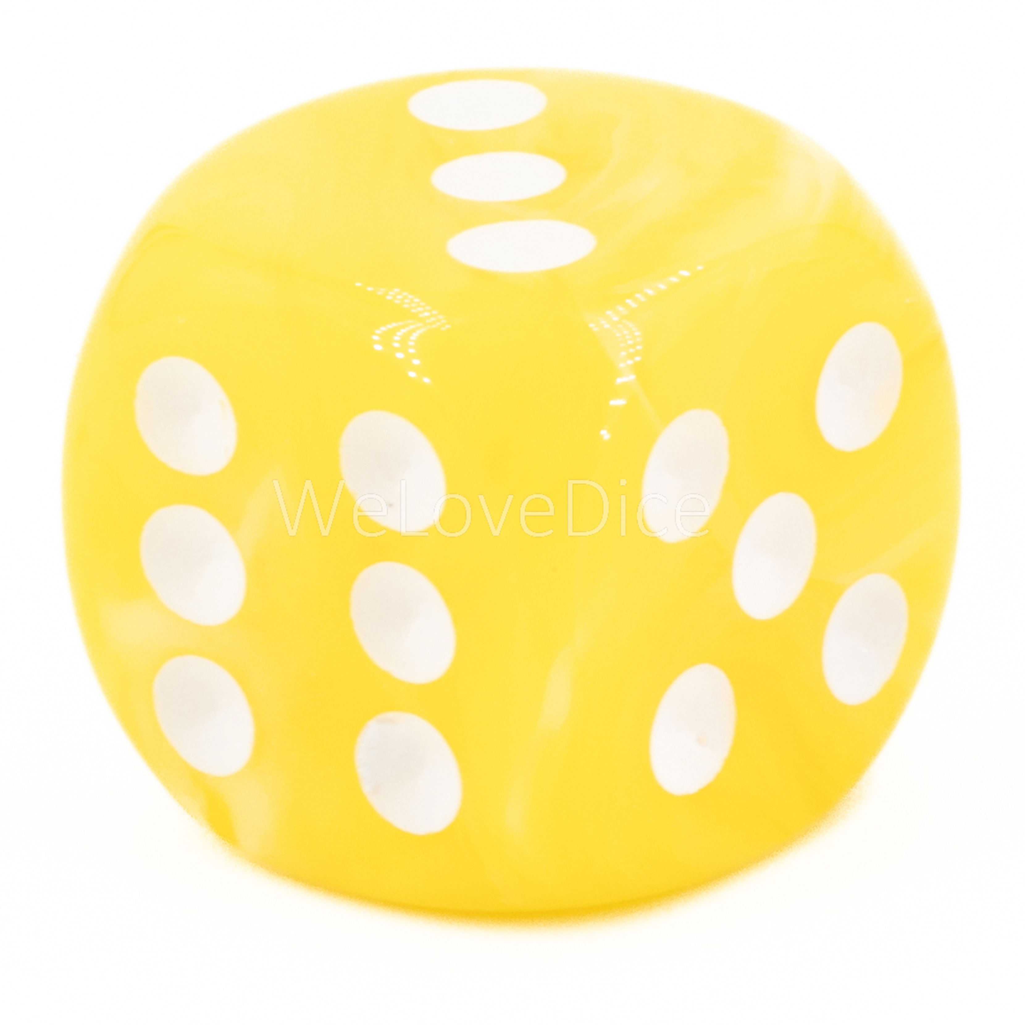 25mm Würfel in gelb / weiß Marmor