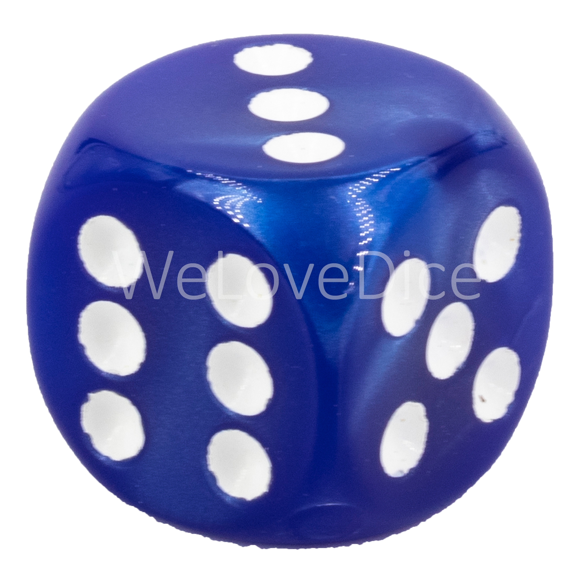 25mm Würfel in blau / weiß Seide