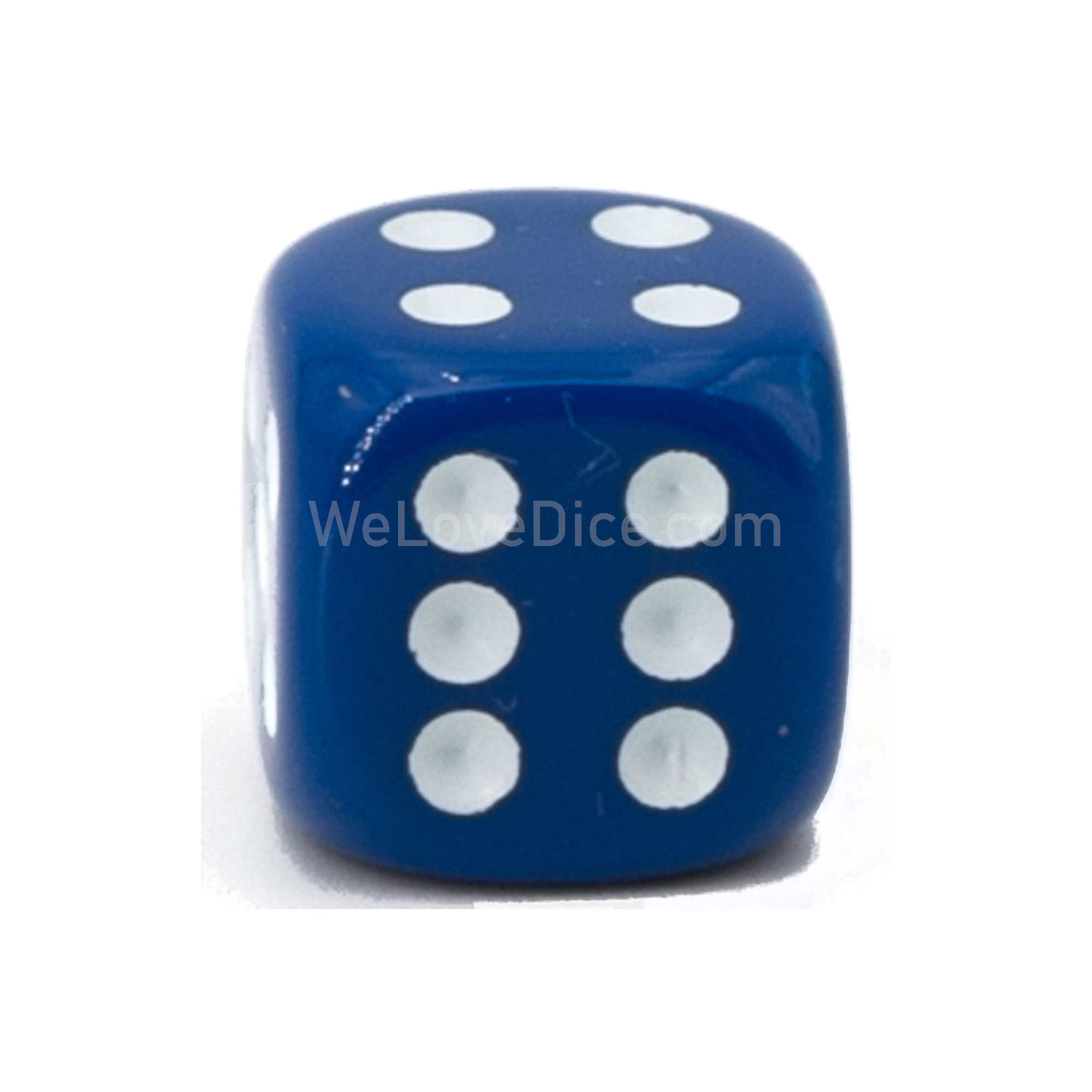 18mm Würfel in dunkelblau / weiß Satt