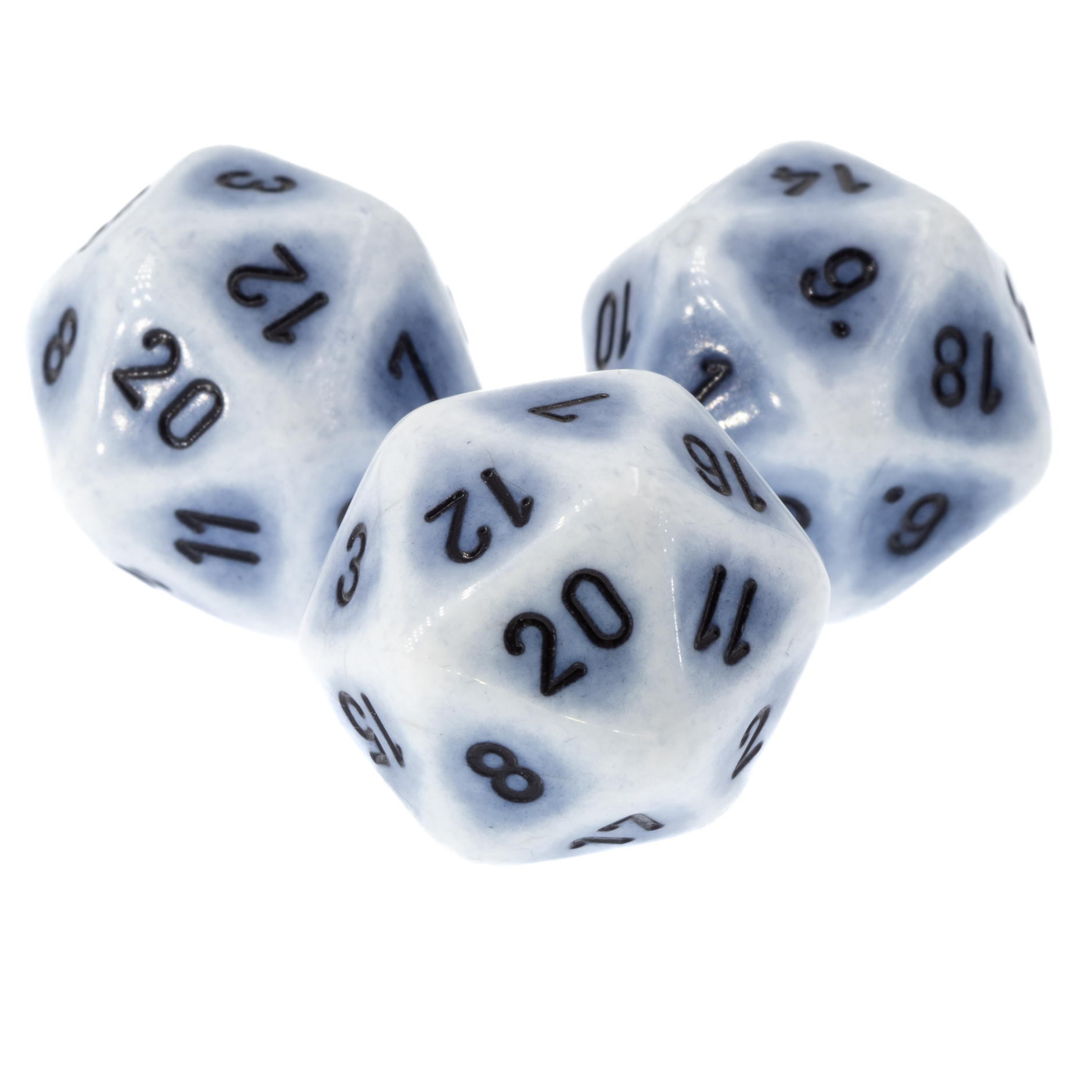 W20 Würfel in Porzelan pink Satt