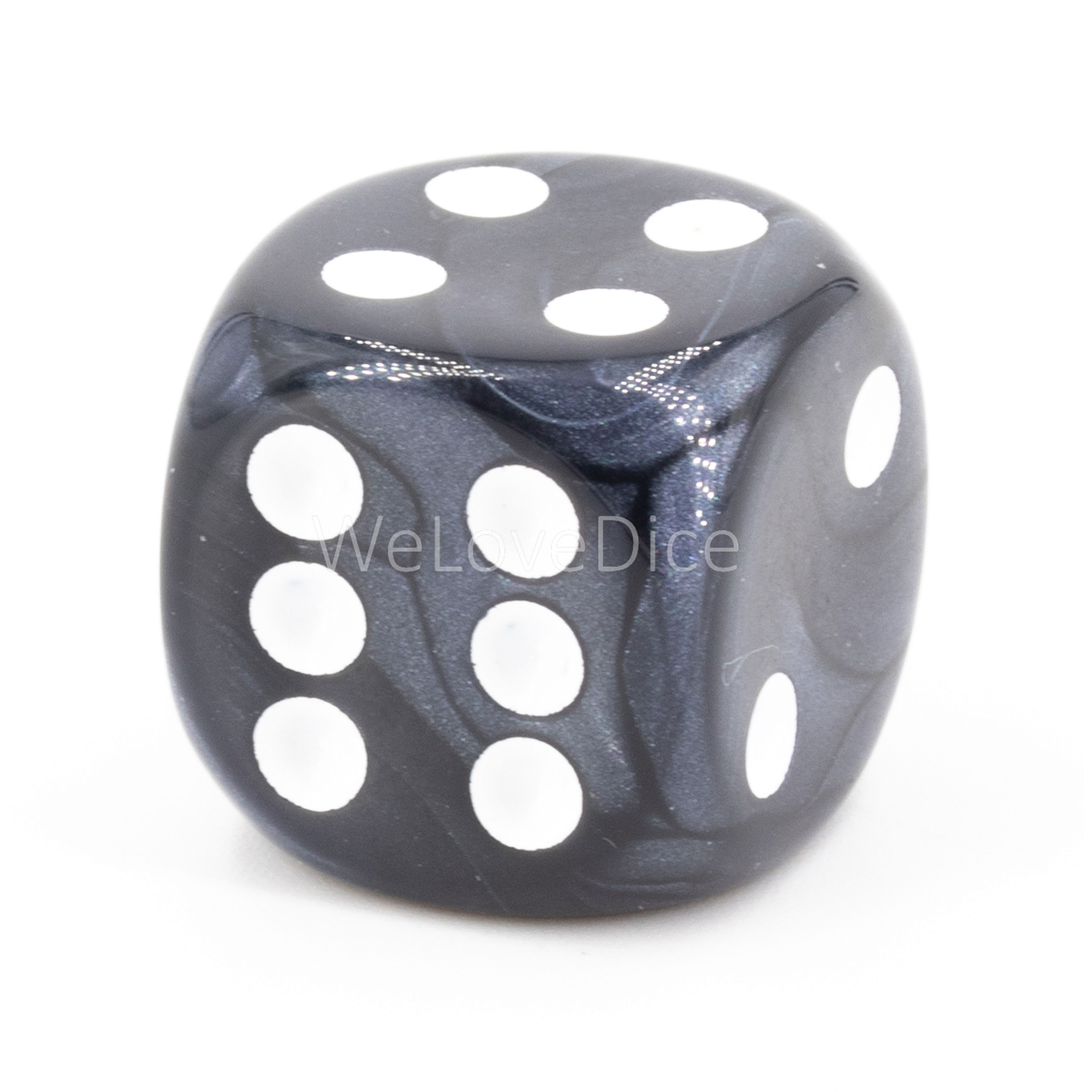 20mm Würfel in anthrazit / weiß Seide