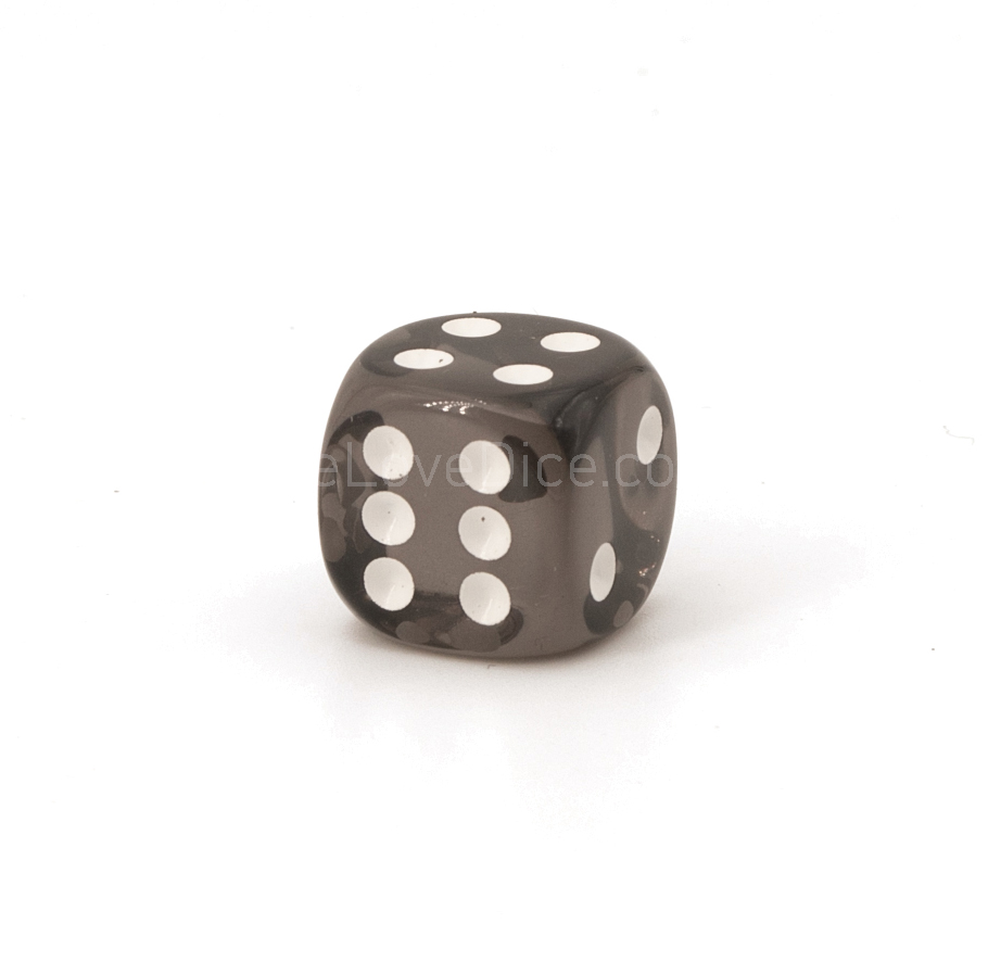 10mm Würfel in grau / weiß Transparent
